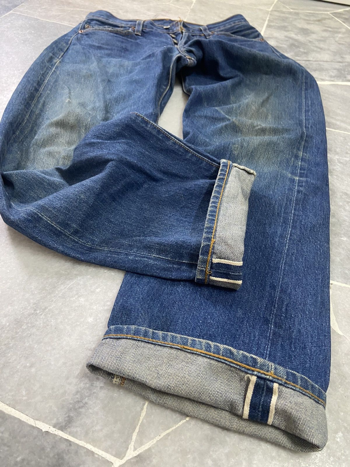 Levi's Vintage 70s Levis 501 Big E Selvedge jeans Size US 30 / EU 46 - 2 Thumbnail