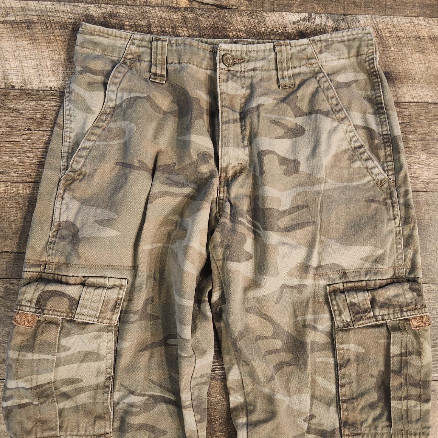 Wrangler Wrangler Cargo Pants Mens 30x29 Camouflage Gray Army Grunge Skater Cargo Pants 30x29 Casual Travel Men Regular Sawkus Size US 30 / EU 46 - 5 Thumbnail