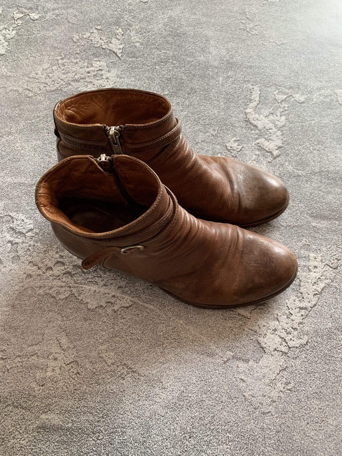 Leather × Officine Creative Officine Creative Brown Leather Avant Garde Boots size 40 Size US 10 / IT 40 - 2 Thumbnail