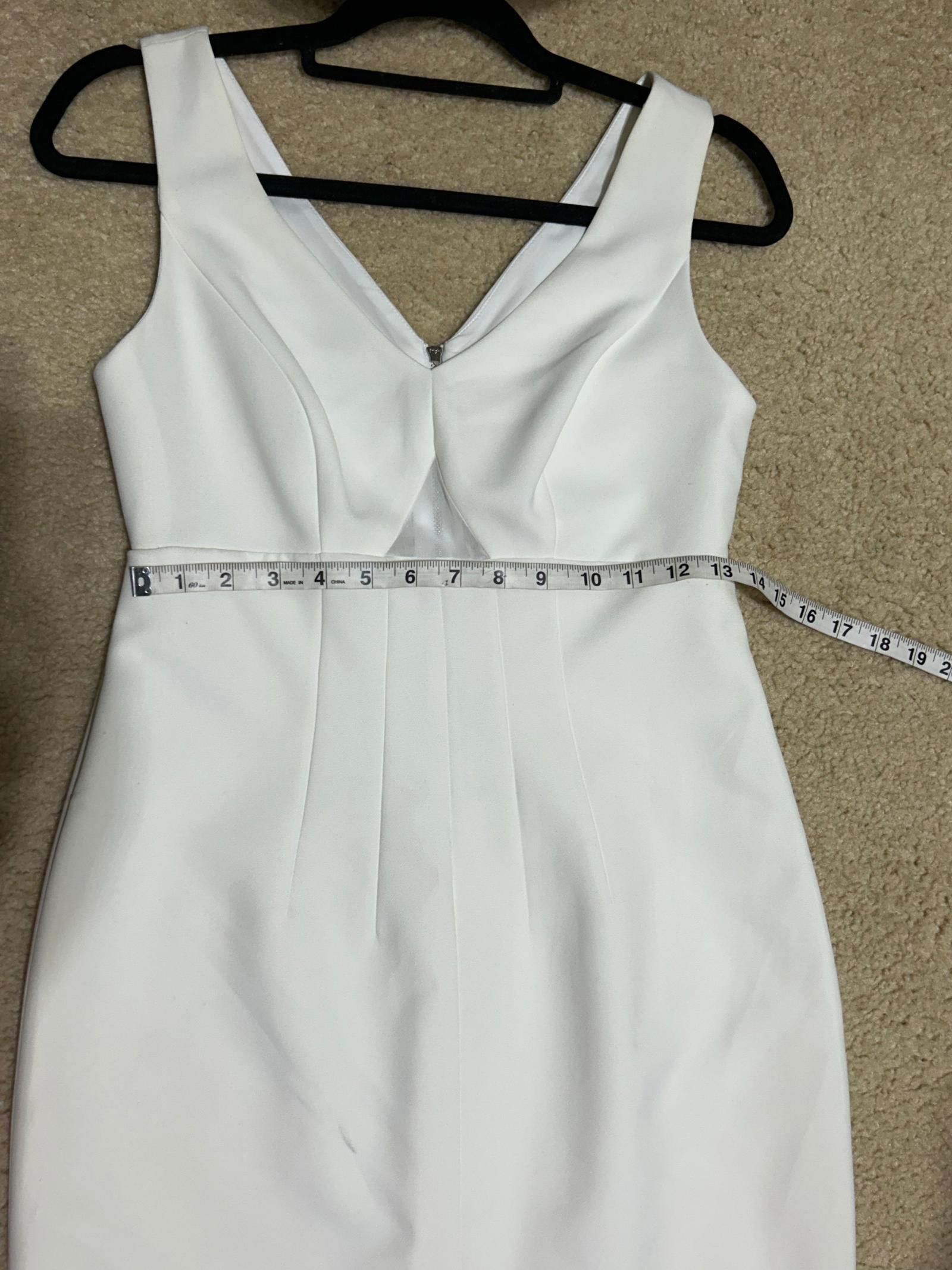 Designer Donna Morgan White Sleeveless Sheath Dress Size 6 Size M / US 6-8 / IT 42-44 - 2 Thumbnail