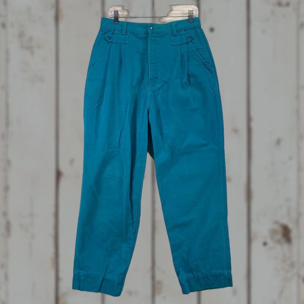 Wrangler VINTAGE Wrangler Bareback Womens Jeans High Waisted Teal Turquoise VTG Jeans 15 Women 32in Inseam Cowboy 5-Pocket Denim Math Wrap Size 36" / US 14 / IT 50 - 1 Thumbnail