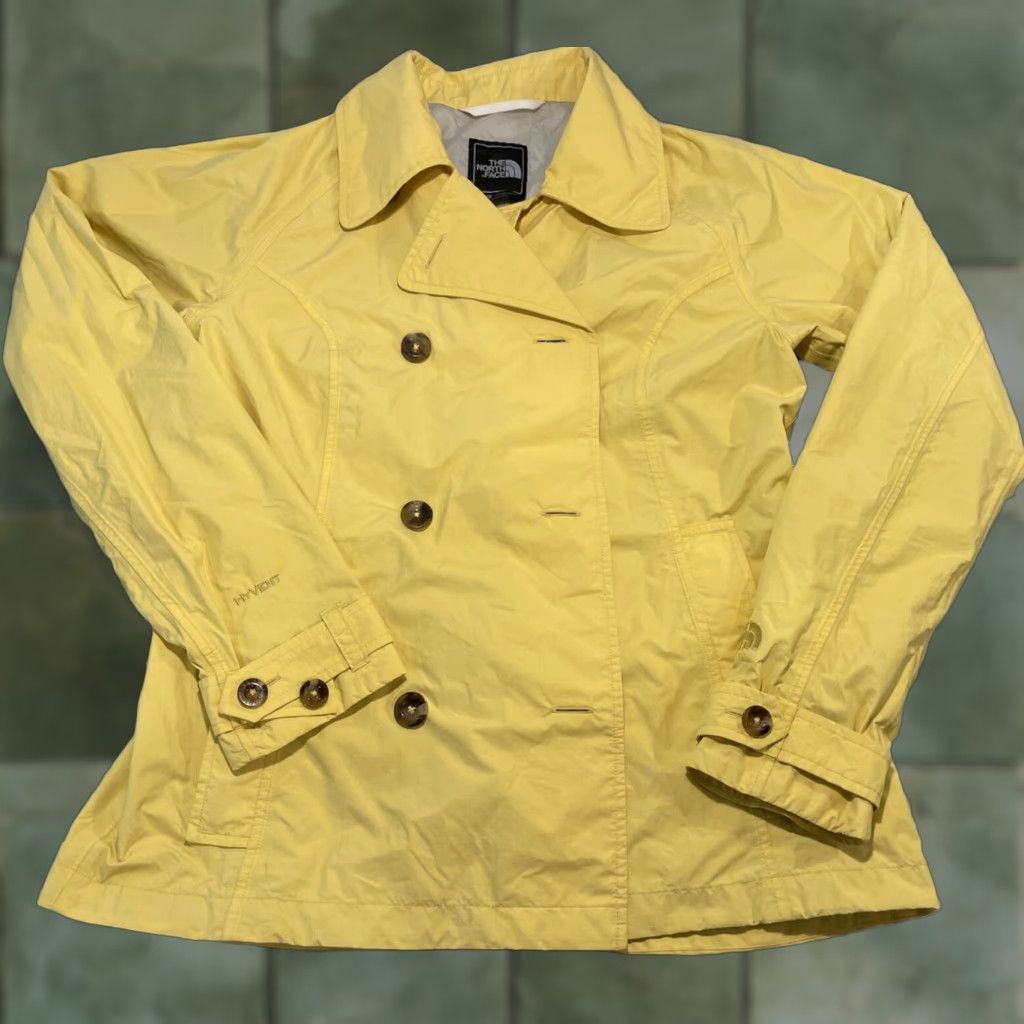 The North Face The North Face Womens Jacket Pea Coat Solid Yellow HyVent Button Front Zip Mid-Length Regular M) Size M / US 6-8 / IT 42-44 - 1 Thumbnail