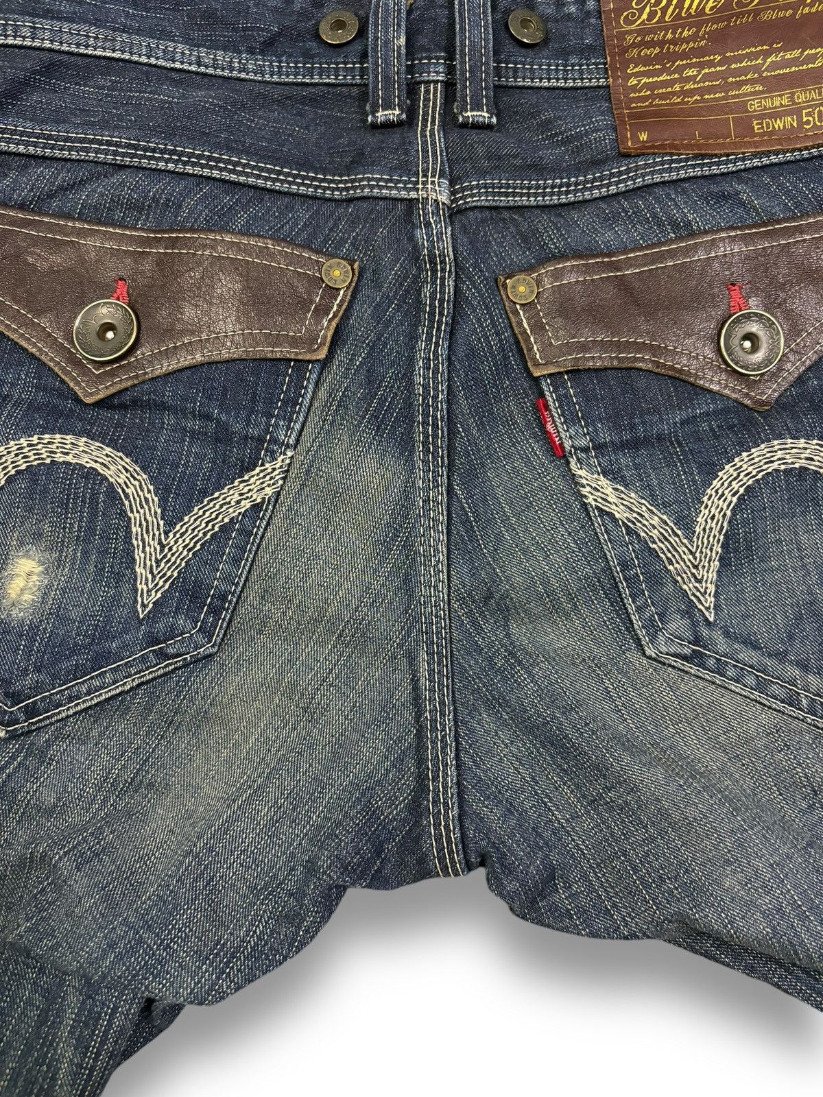 Edwin Y2K Edwin 503 BlueTrip Paint Splatter Baggy Distressed Jeans Size US 30 / EU 46 - 15 Thumbnail