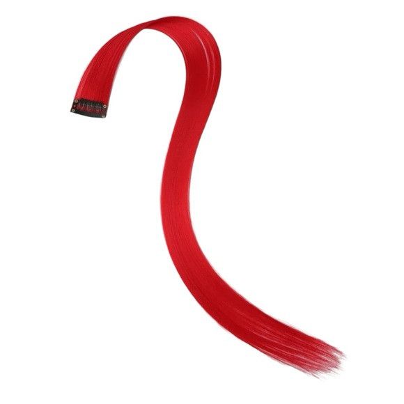 Other 5 Pcs 20 Inches Red Synthetic Hair Extensions Size ONE SIZE - 3 Thumbnail