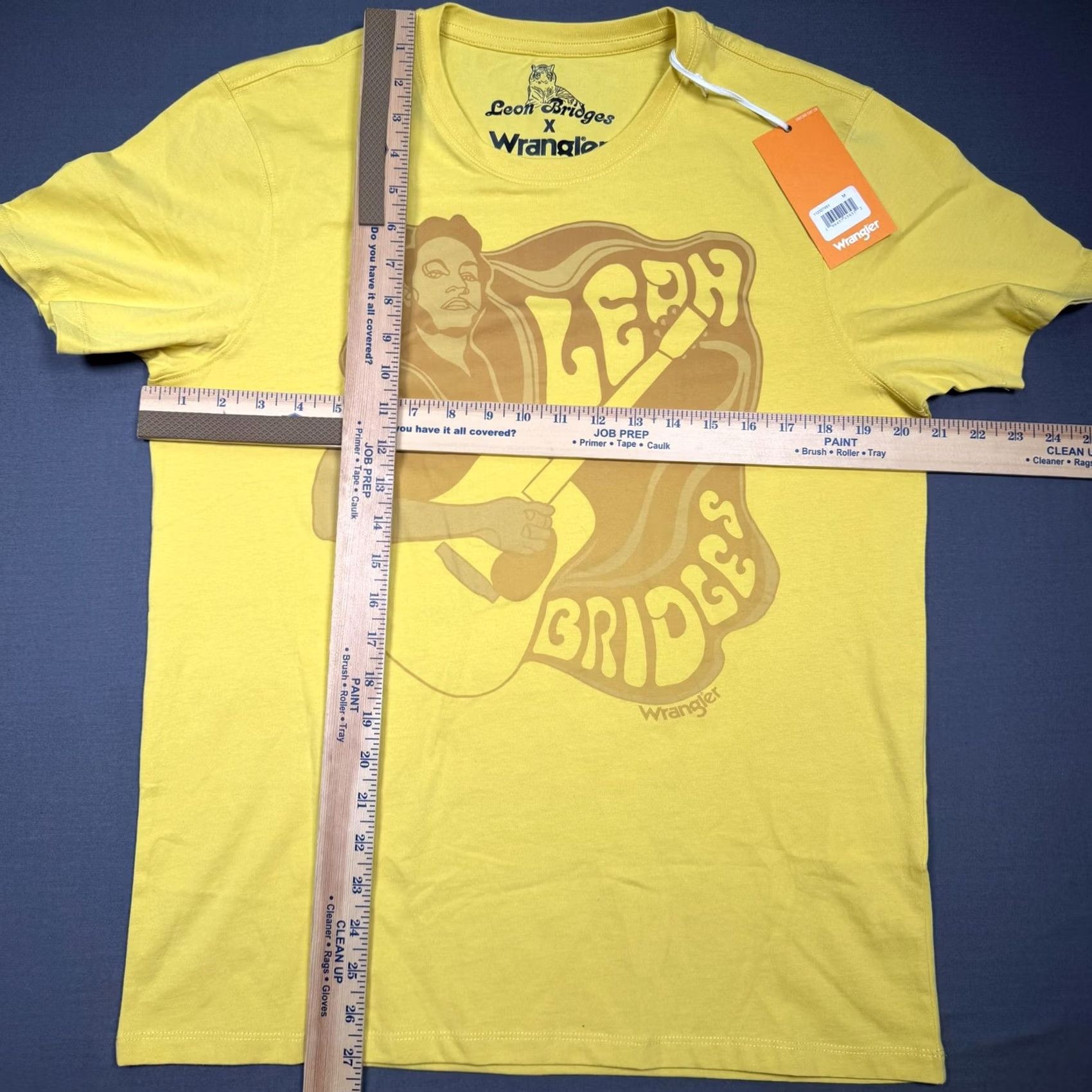 Wrangler Leon Bridges X Wrangler Shirt Mens Medium Yellow Guitar Graphic Tee Size US M / EU 48-50 / 2 - 4 Thumbnail