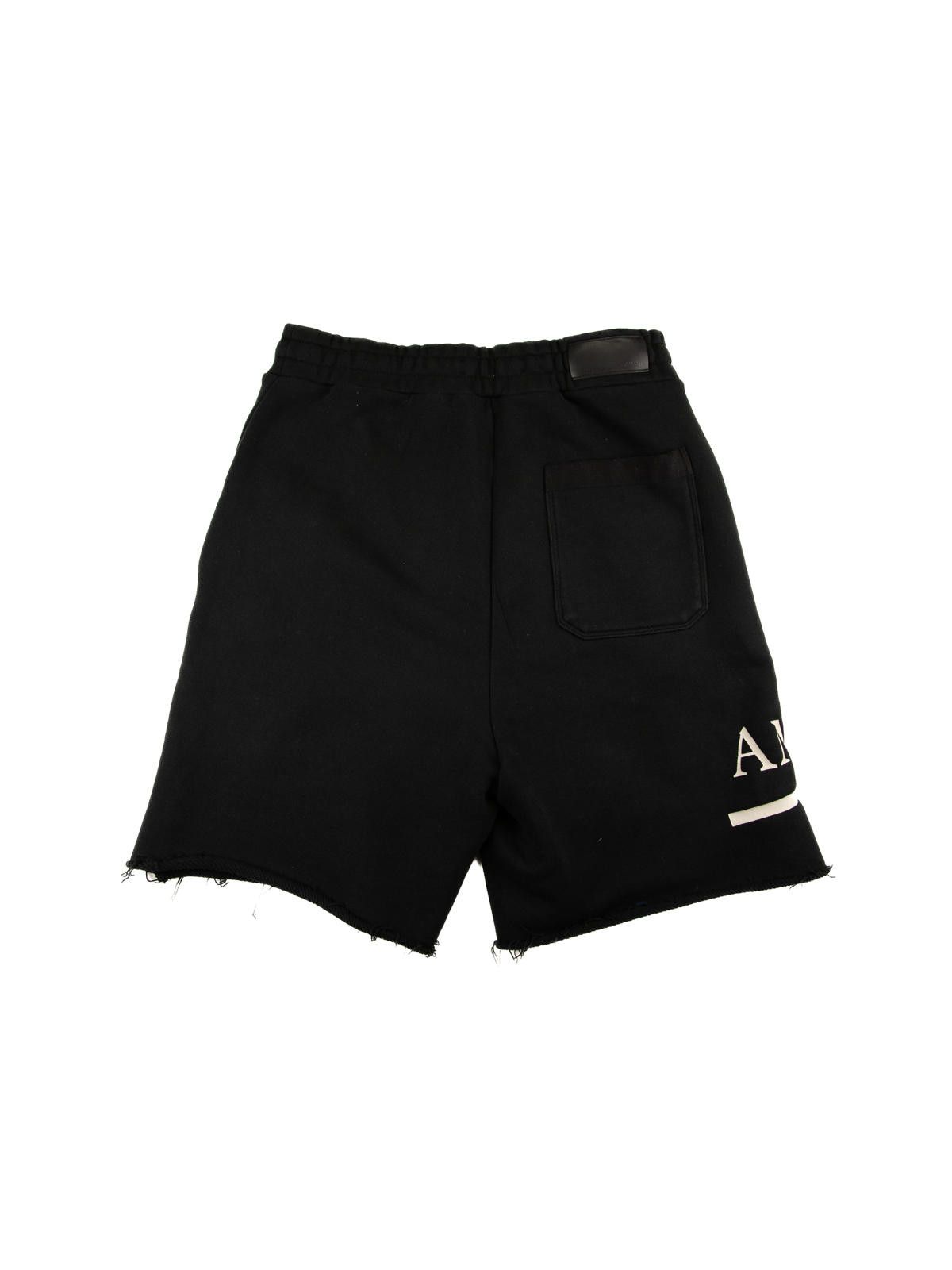 Amiri Amiri Black Cotton Shorts with distressed detailing Size US 34 / EU 50 - 7 Thumbnail