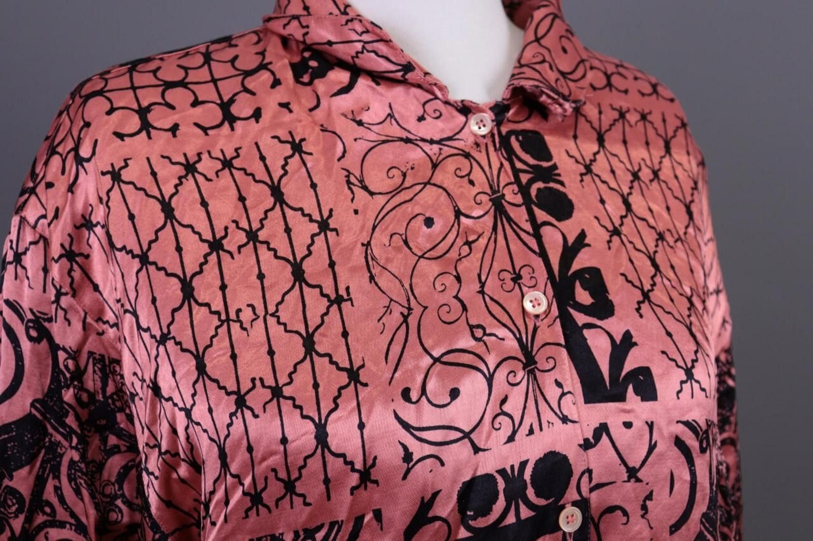 Christian Dior Monsieur Mondi Pink Viscose Long Sleeve Tunic Shirt Size 40 Size M / US 6-8 / IT 42-44 - 12 Thumbnail