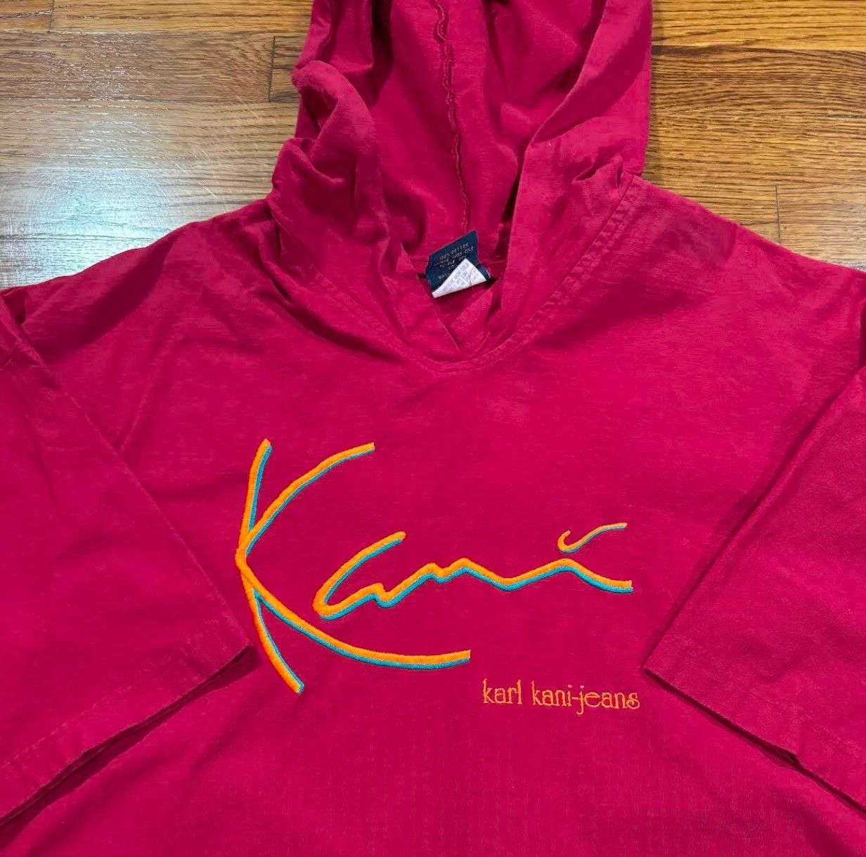Karl Kani Vintage Karl Kani Red T Shirt Hoodie (Size XXL) Size US XXL / EU 58 / 5 - 4 Thumbnail