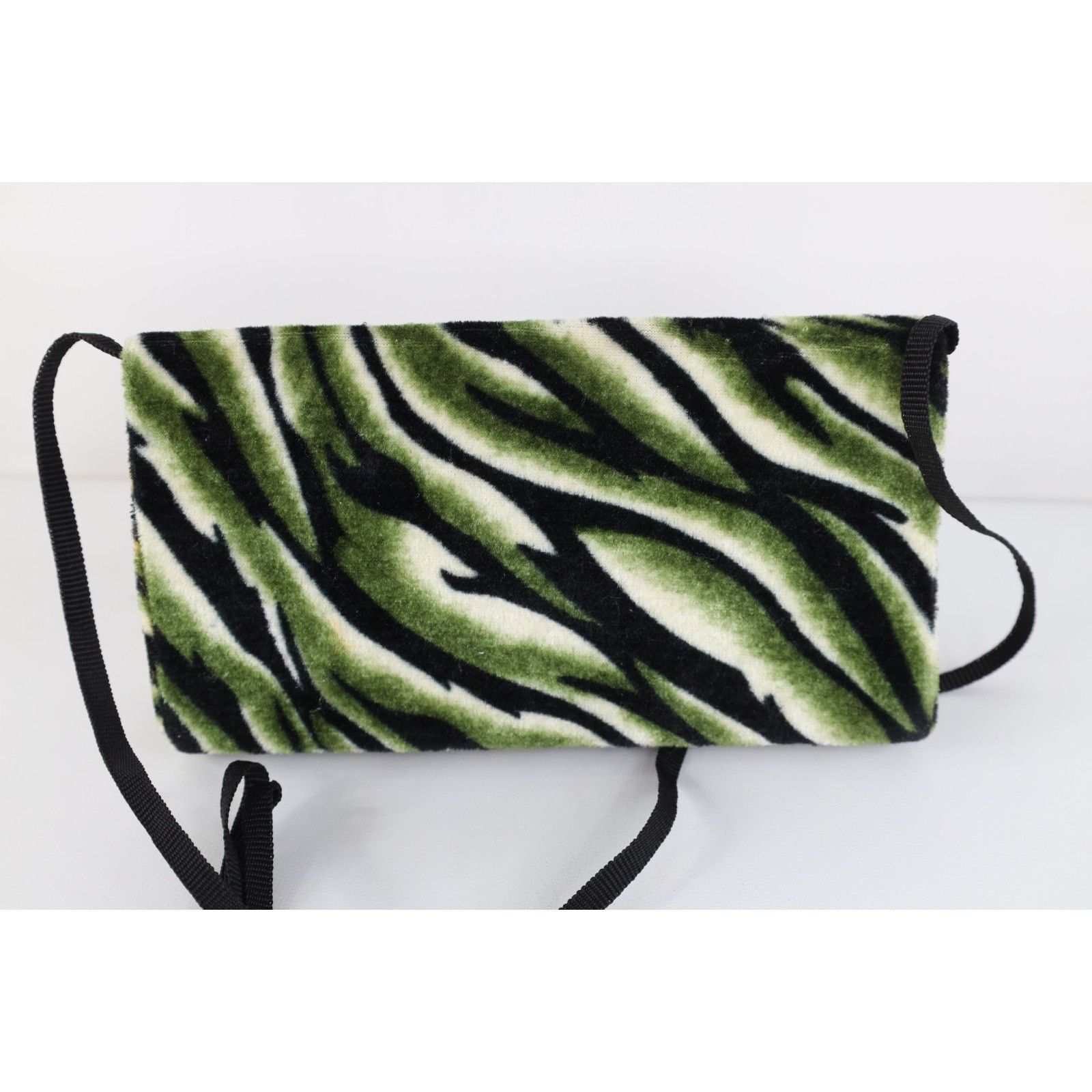 Vintage Vintage 90s Y2K Babydoll Velour Zebra Striped Hand Bag Size ONE SIZE - 4 Thumbnail