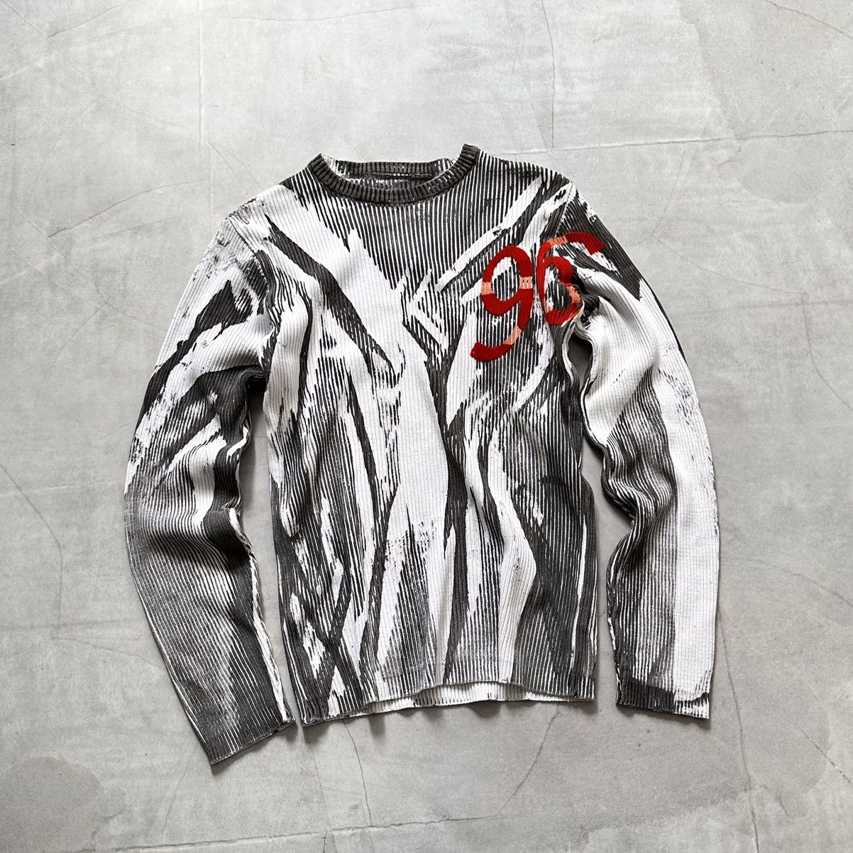 Hysteric Glamour × Undercover Japan 96 Painted Knit Ribbed Sweater Impala Margiela Style Size US M / EU 48-50 / 2 - 1 Thumbnail