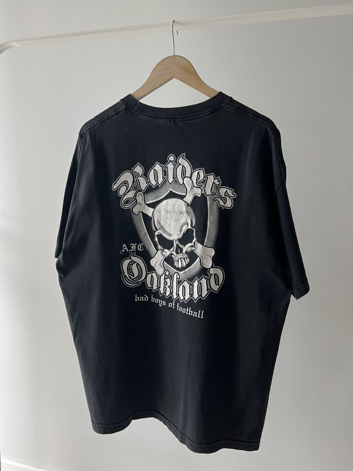 Band Tees Vintage Oakland Raiders Skull Graphic Double-Sided Tee Black Size US L / EU 52-54 / 3 - 4 Thumbnail
