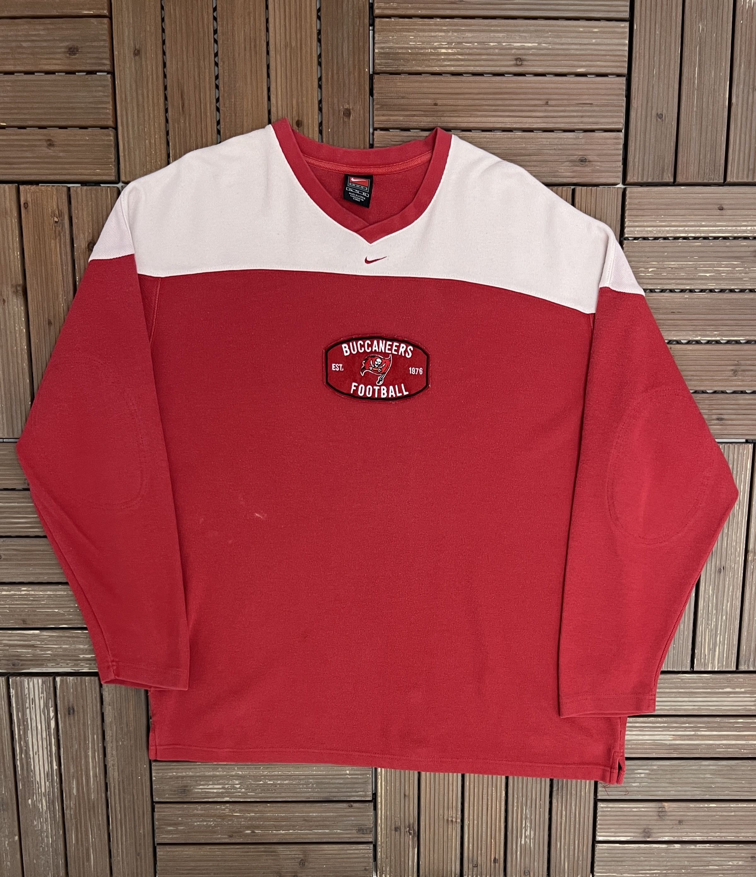 Nike × Vintage Tampa Bay Buccaneers Nike Vintage Red Long Sleeve Tee Size US XL / EU 56 / 4 - 1 Thumbnail
