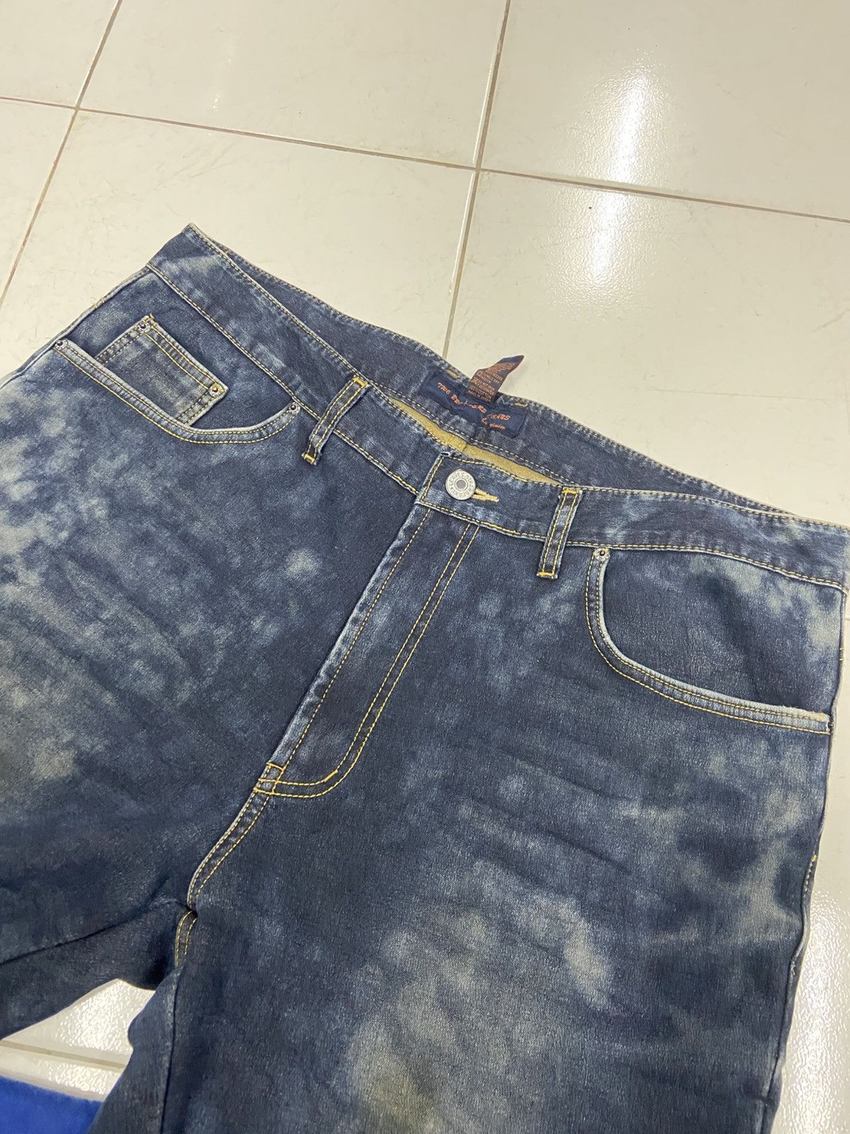 Japanese Brand TBJ ACID WASH FLEECE LINED DENIM JEANS Size US 38 / EU 54 - 5 Thumbnail