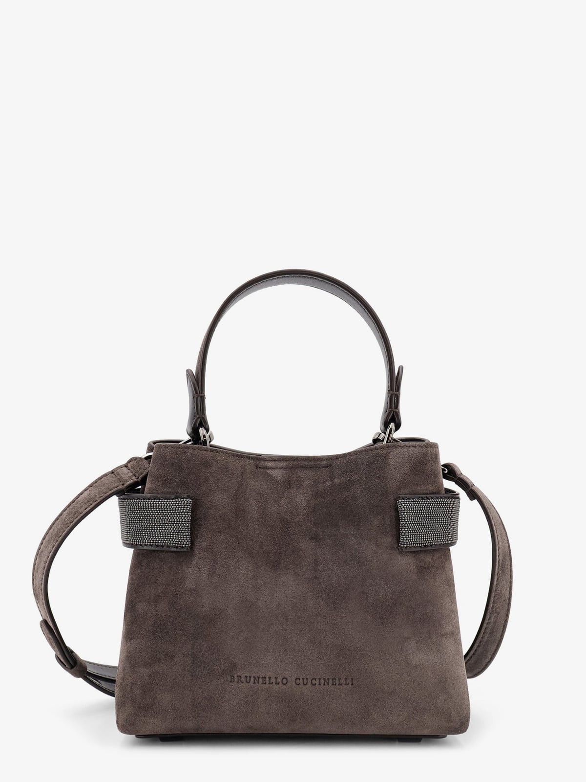 Brunello Cucinelli Brunello Cucinelli Suede crossbody bag with Monili detail Size ONE SIZE - 1 Thumbnail