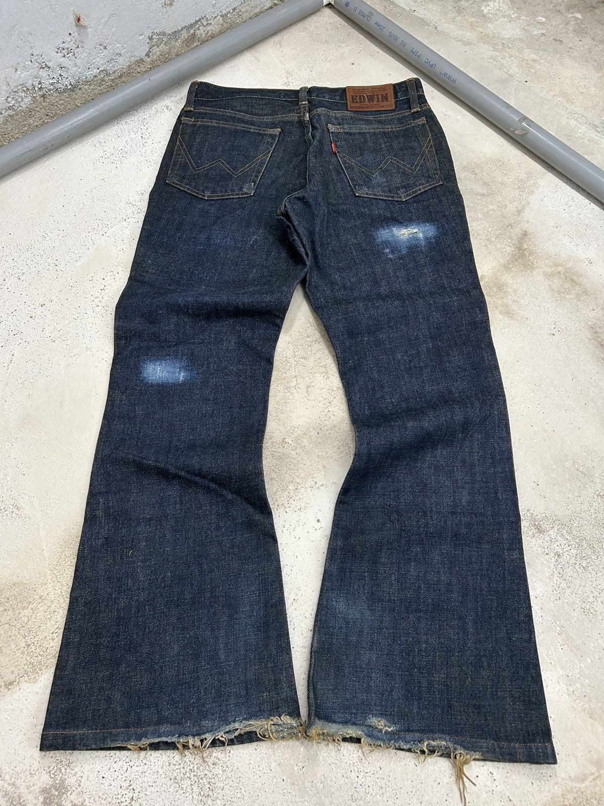 Edwin × Japanese Brand × Vintage Vintage Flare Edwin Japan 53 400XX Distressed Jeans Denim Size US 29 - 2 Thumbnail