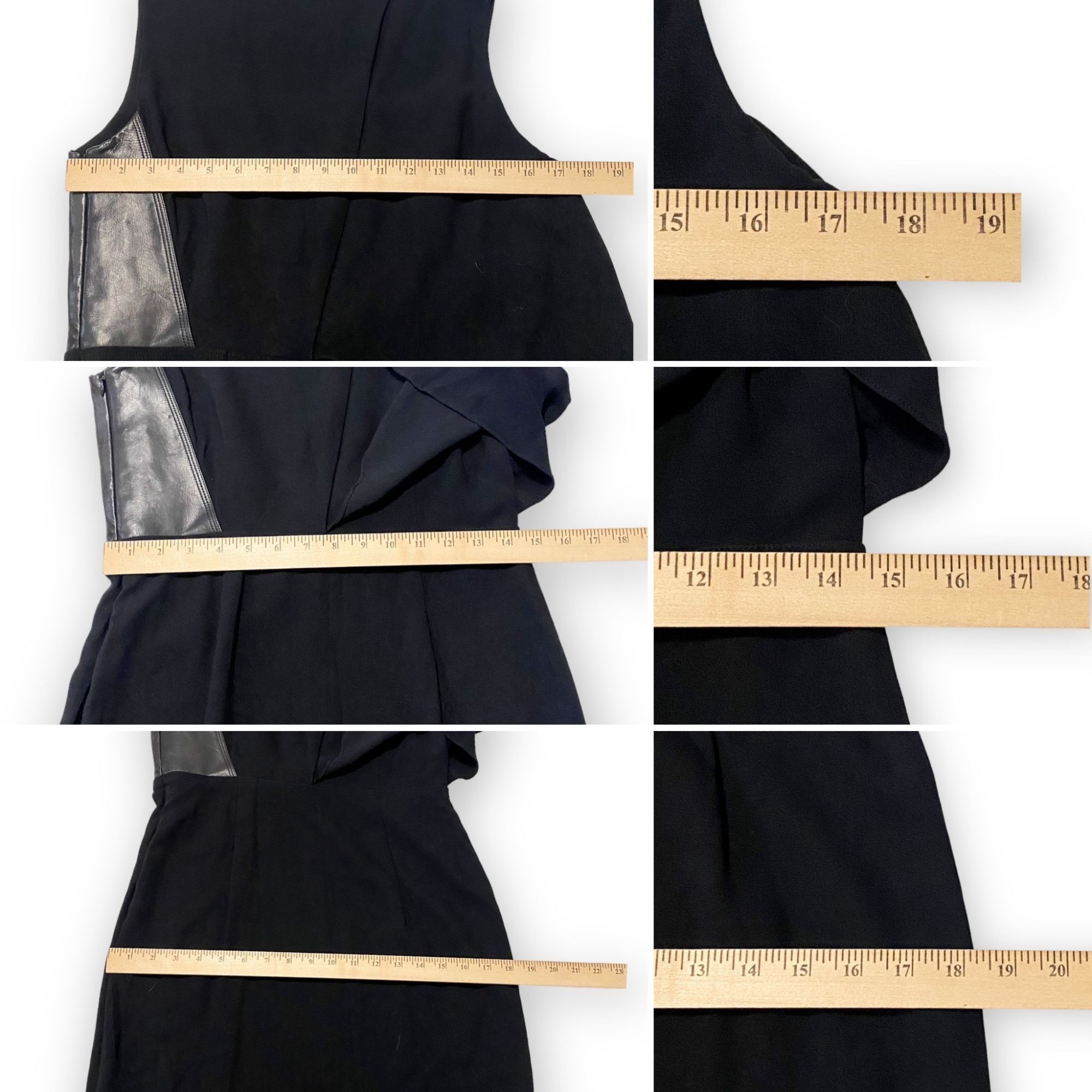 Alexander Wang Alexander Wang Black Sheath Dress with Leather trim, size 10 Size L / US 10 / IT 46 - 12 Thumbnail