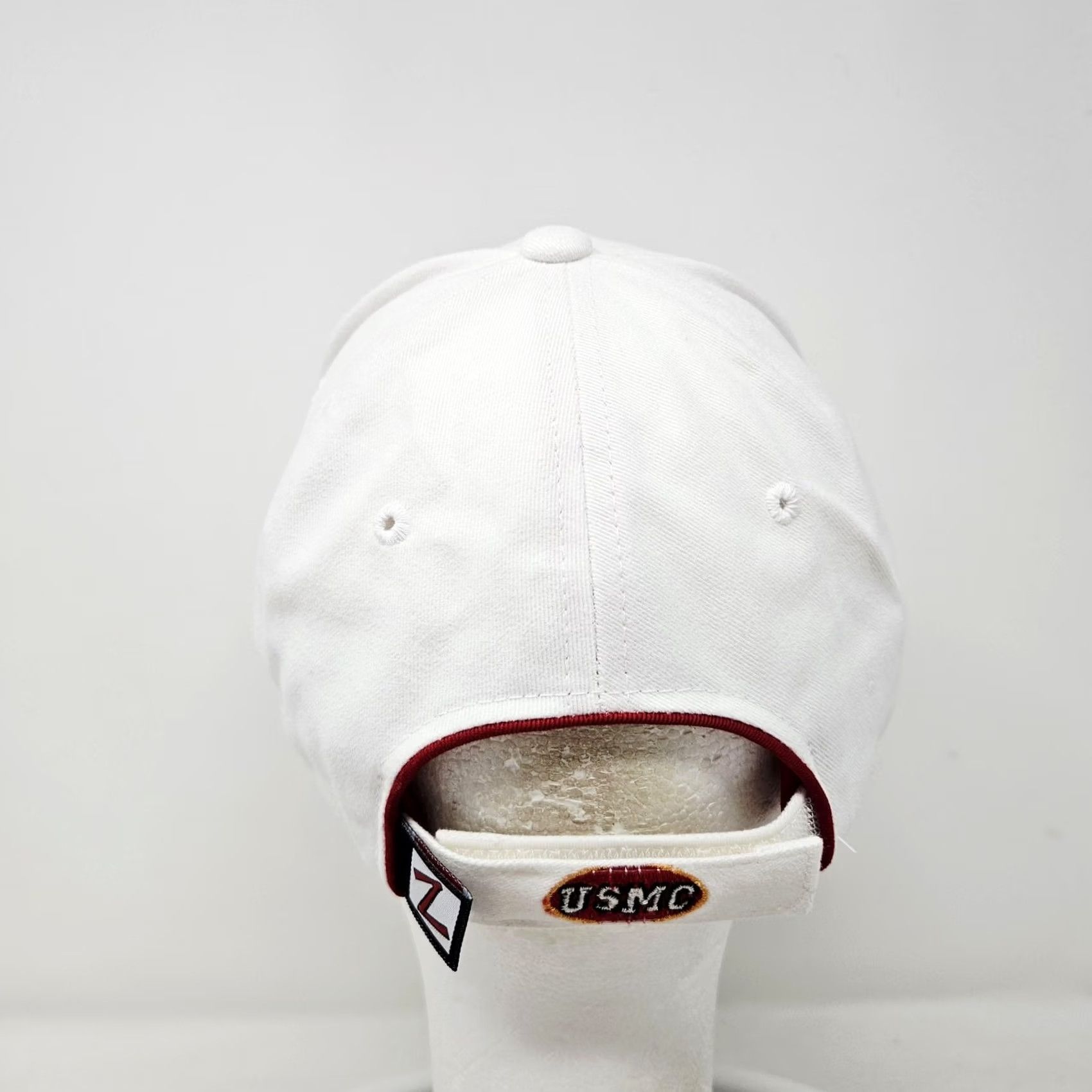 Zephyr Zephyr Marines Hat Cap Baseball Strap Back One Size White Mens USMC Twill Logo Size ONE SIZE - 4 Thumbnail