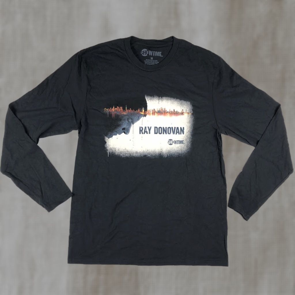 Vintage Ray Donovan Shirt Men Medium Black Tee Long Sleeve Show Time TV Show Promo Adult Size US M / EU 48-50 / 2 - 1 Thumbnail