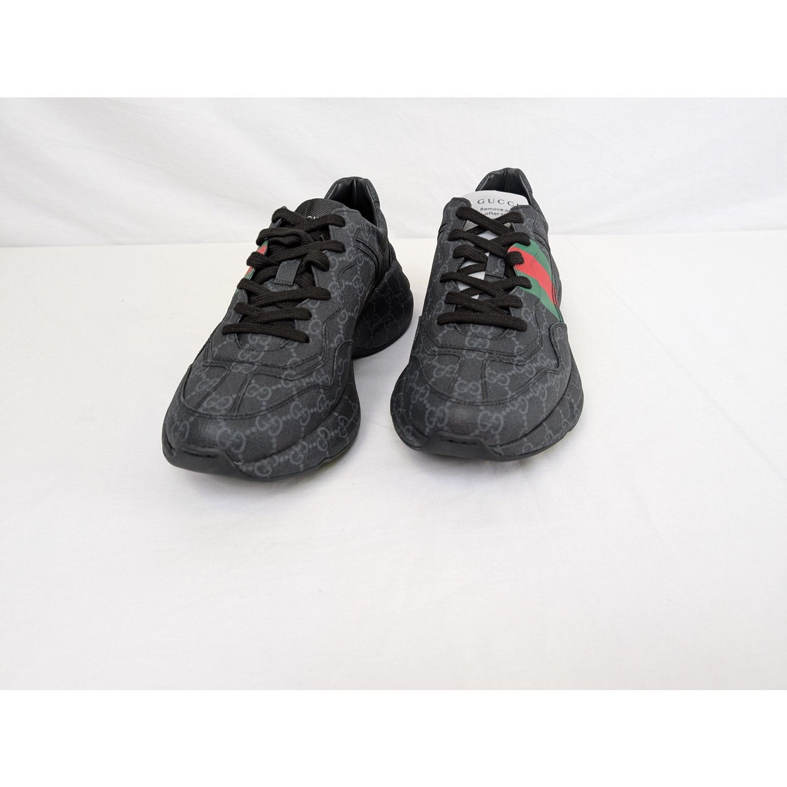 Gucci o1rshd1 Rython Sneakers in Black/Green/Red Size US 11.5 / EU 44-45 - 6 Thumbnail