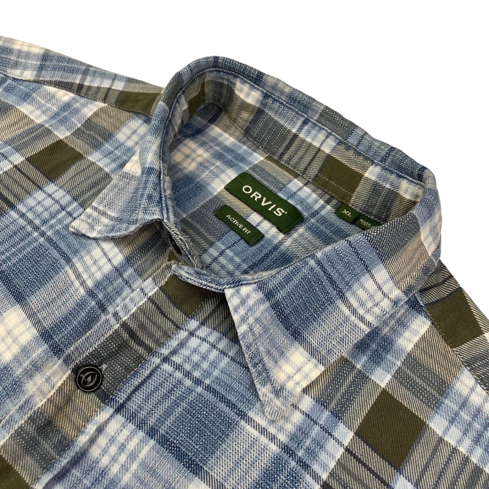 Orvis Orvis Men's 100% Cotton Active Fit L/S Work Shirt Indigo Blu Size US XL / EU 56 / 4 - 1 Thumbnail