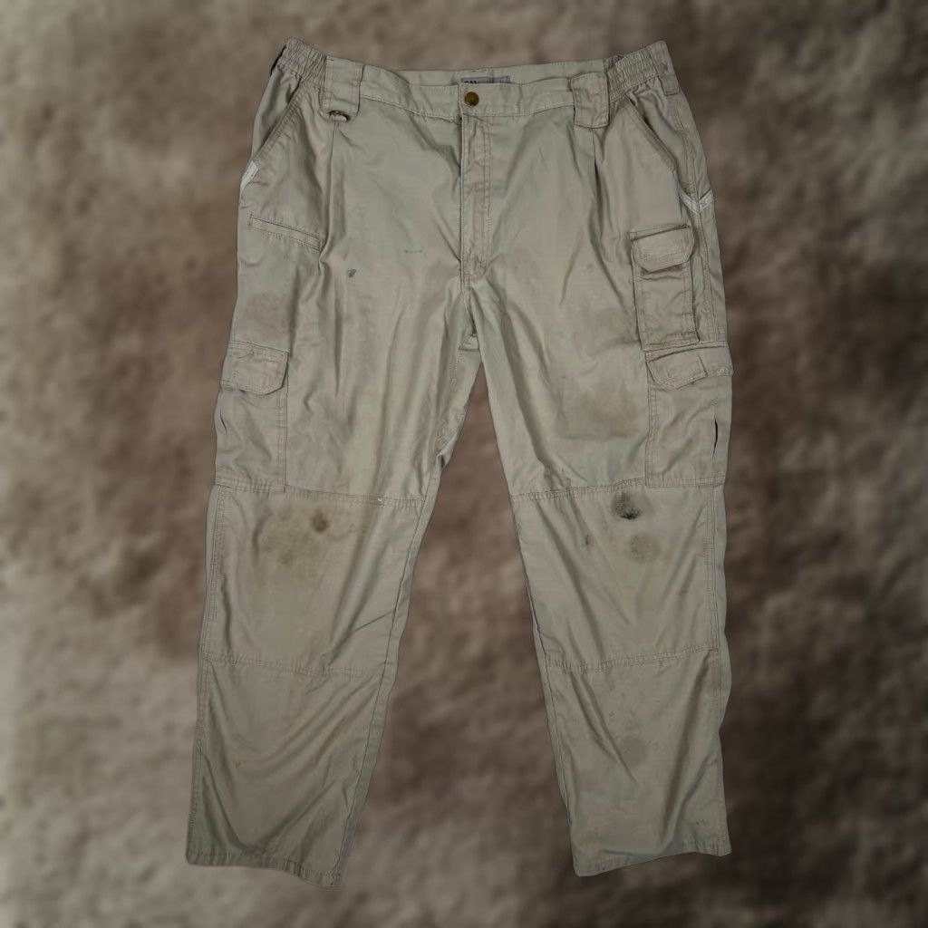 Vintage 5.11 Tactical Cargo Pants 44x32 Tan Beige Ripstop Canvas Cotton Regular Straight Pants Mens Army USA 5.11 Taclite Pro Cargo Pocket Size US 44 / EU 60 - 1 Thumbnail