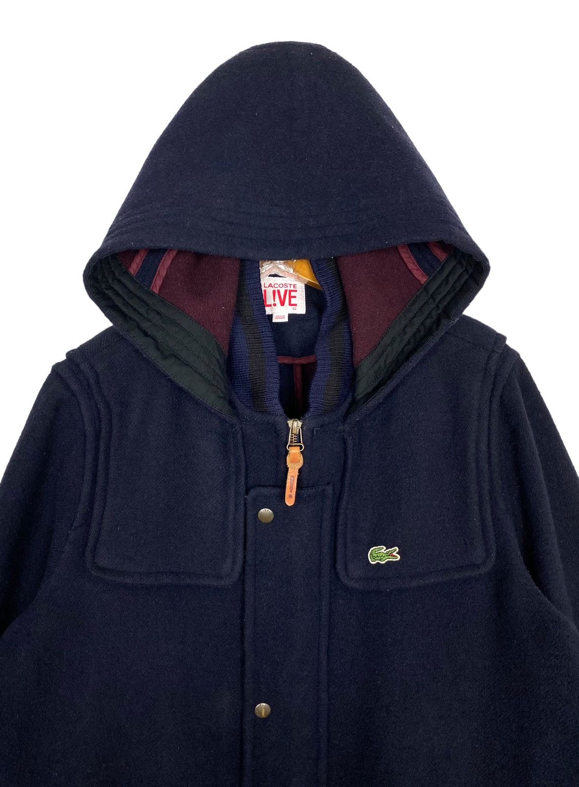Lacoste Rare ‼️ Lacoste Live Duffle Coat Hoodie Small Logo Size US M / EU 48-50 / 2 - 4 Thumbnail