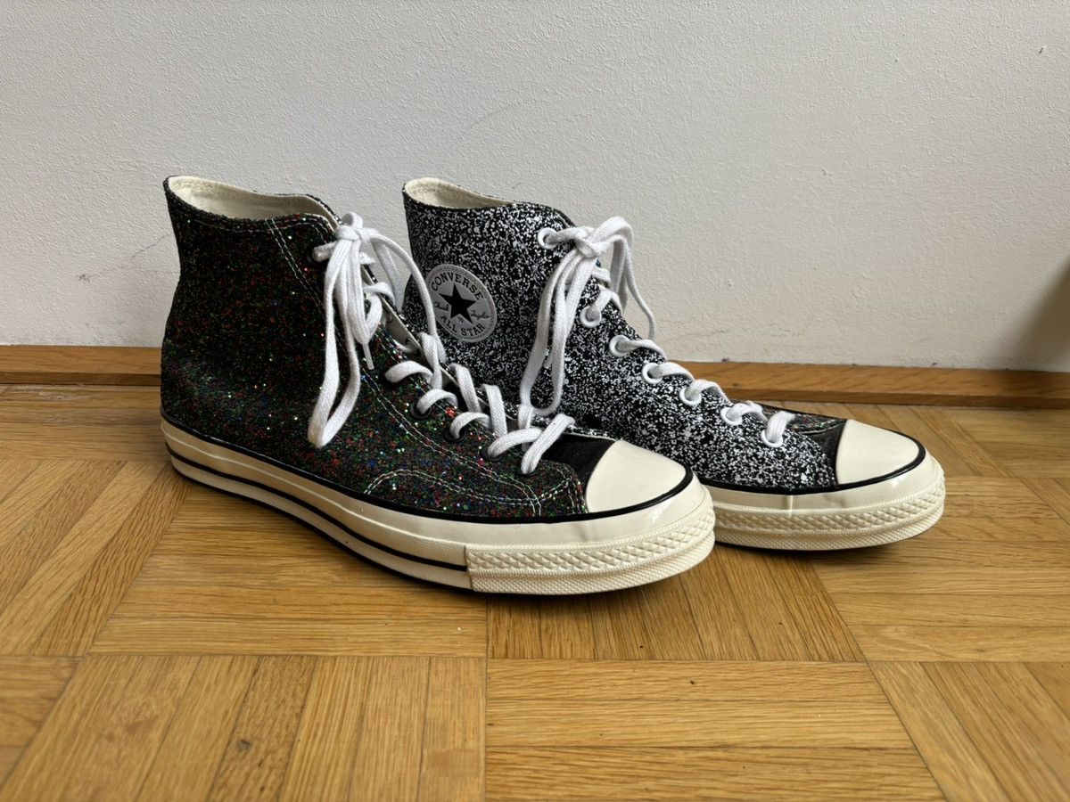 Converse × JW Anderson Converse JW Anderson Chuck 70 Hi Black/White/Glitter Size US 11 / EU 44 - 2 Thumbnail