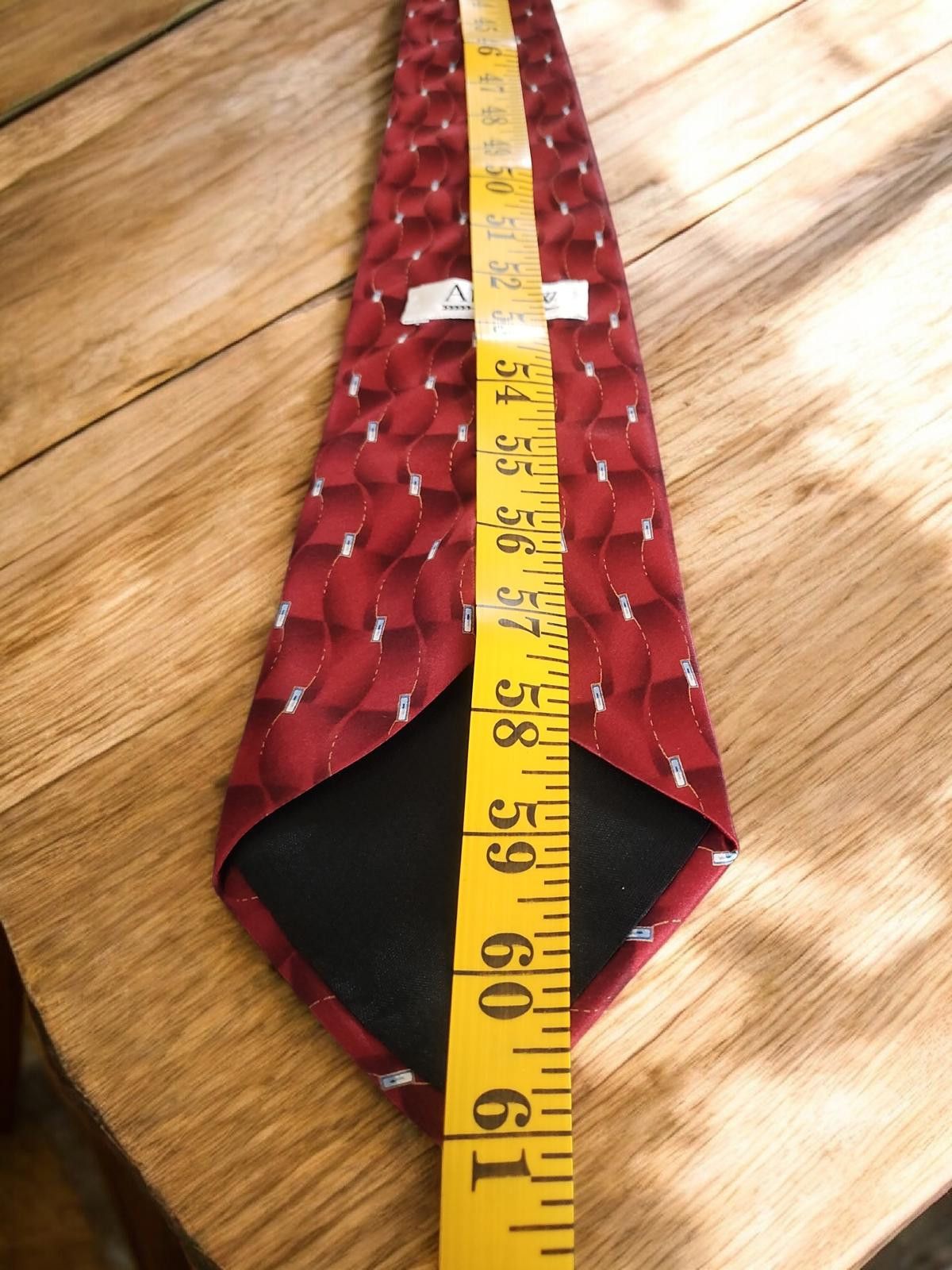 Arrow Arrow Burgundy Patterned Silk Tie Size ONE SIZE - 4 Thumbnail