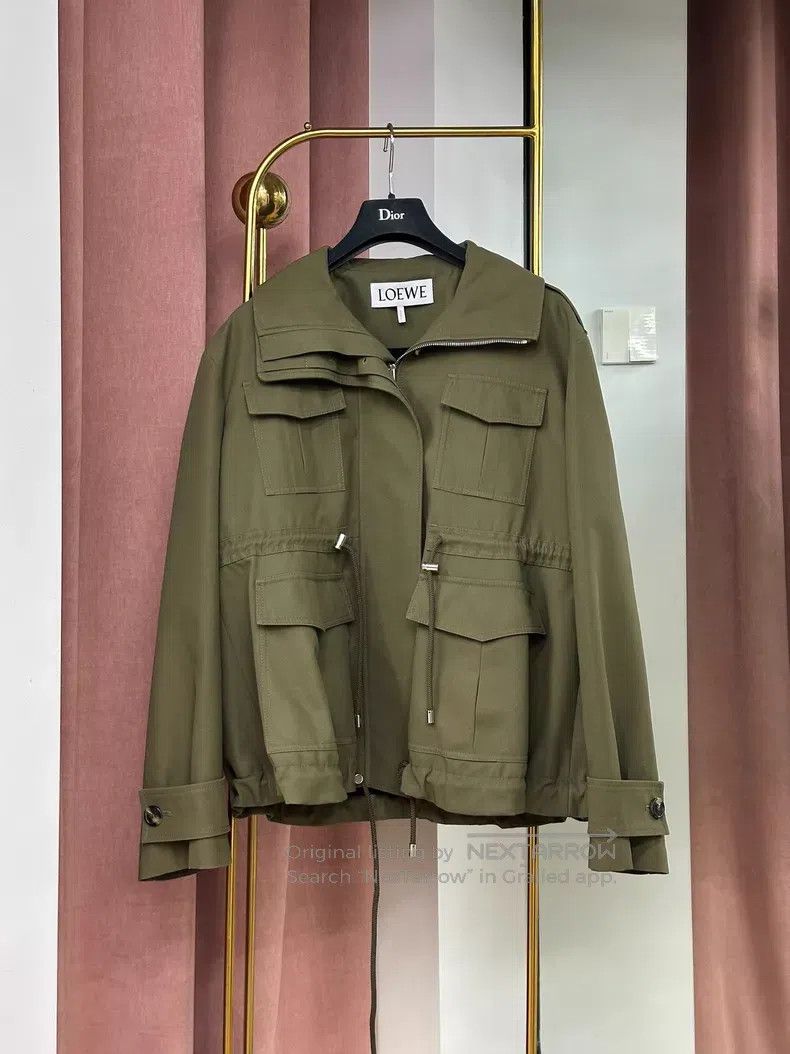 Loewe Loewe Military Green Multi-pocket Windbreaker Jacket Size XXS / US 00 / IT 34 - 1 Thumbnail