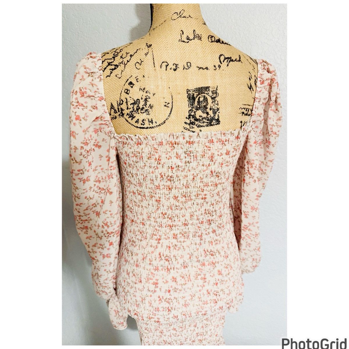 PRINCESS POLLY Princess Polly Floral Puff Sleeve Dress Size L / US 10 / IT 46 - 7 Thumbnail