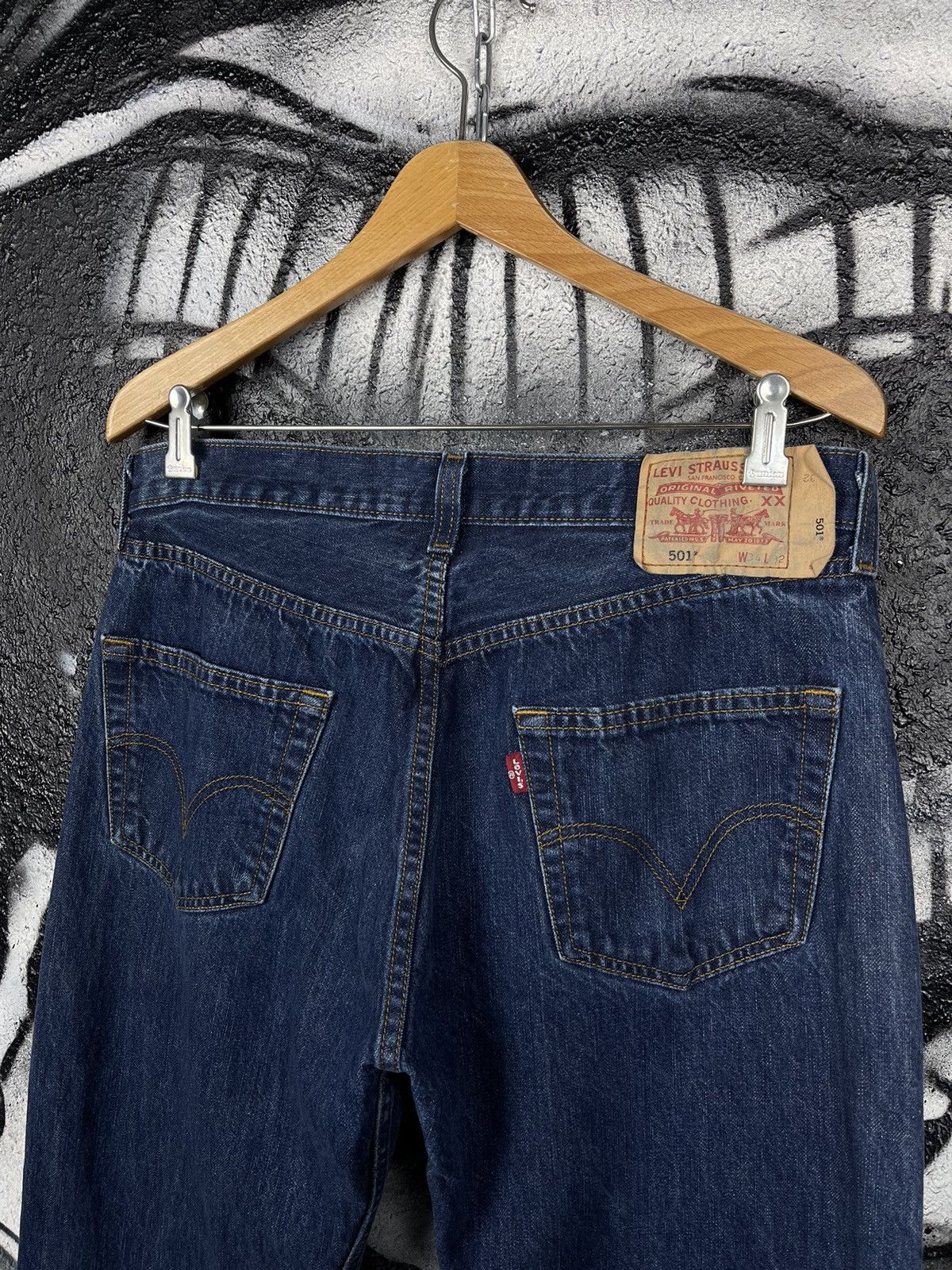 Levi's Levi’s 501 Vintage Navy Blue Denim Jeans Men’s Size W34 L32 Size US 34 / EU 50 - 2 Thumbnail