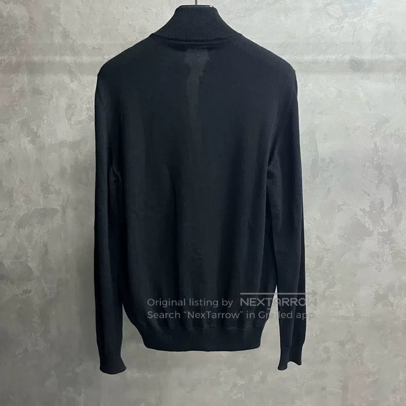 Louis Vuitton Louis Vuitton Black Solid Classic Checker Knit Zip Long Sl Size US XL / EU 56 / 4 - 4 Thumbnail