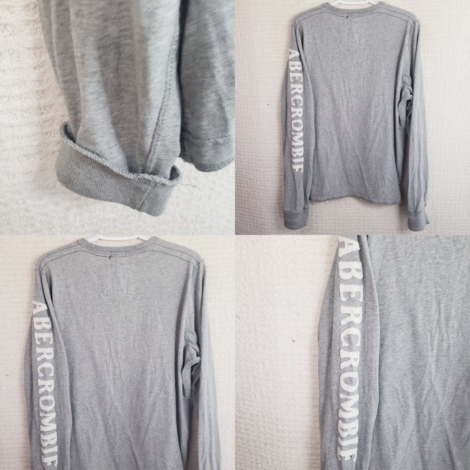 Abercrombie & Fitch Abercrombie & Fitch Shirt Mens XL Gray Muscle Long Sleeve Crewneck Size US XL / EU 56 / 4 - 8 Thumbnail