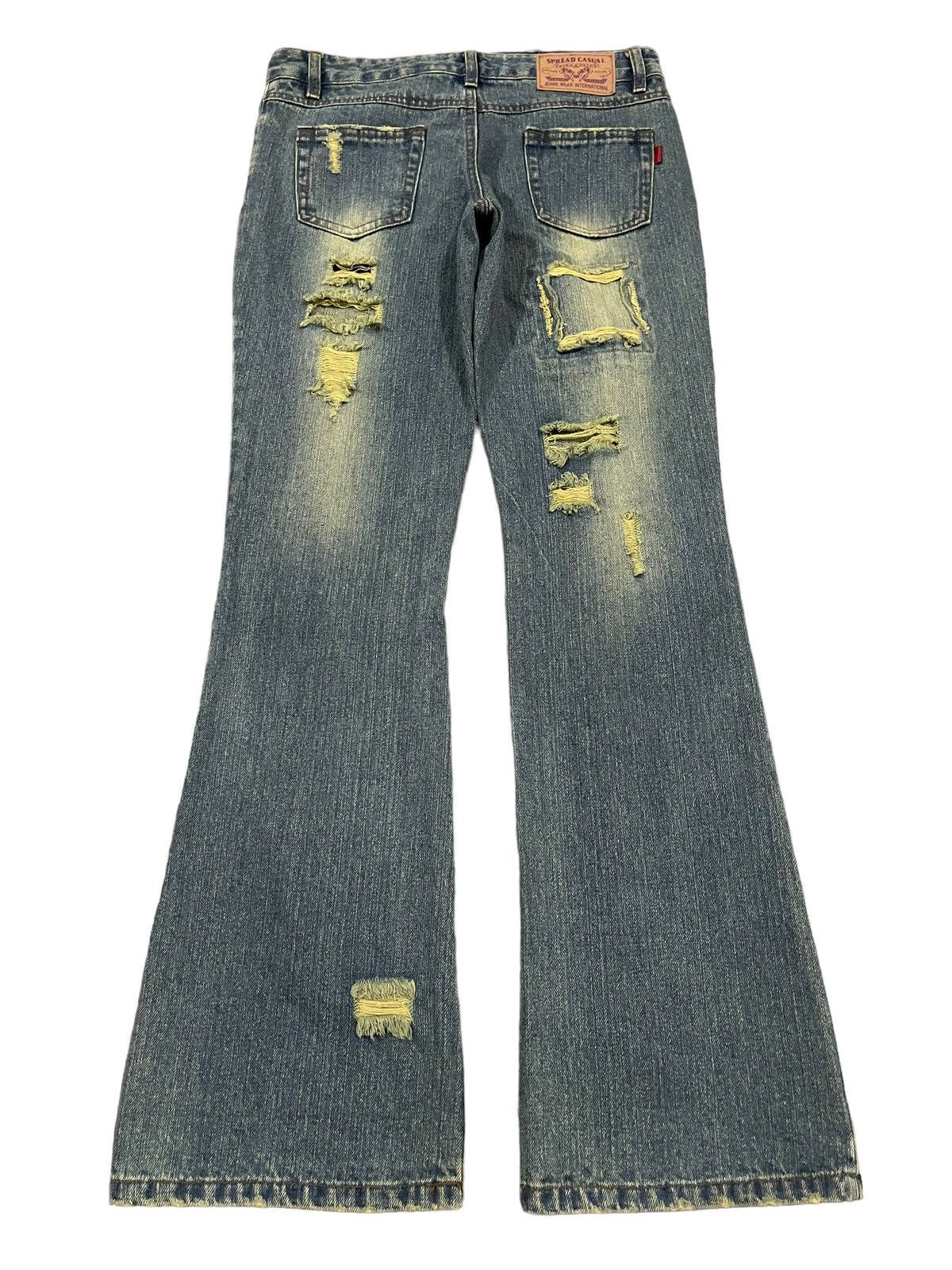 If Six Was Nine Vintage Japanese Brand Faded Wash Distressed Flare Jeans Size US 30 / EU 46 - 2 Thumbnail