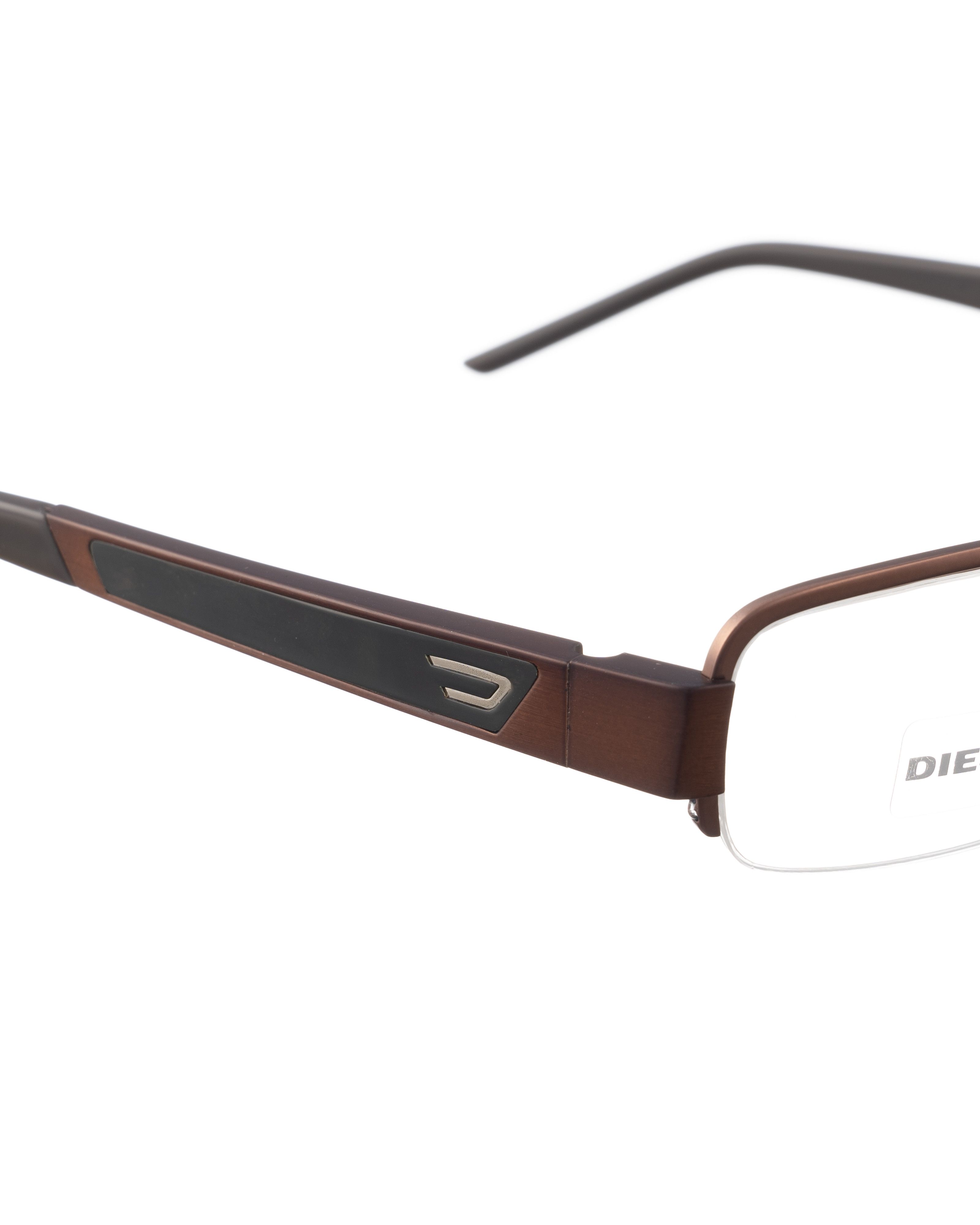 Diesel Diesel 00s Brown Metallic Half Rim Glasses Size ONE SIZE - 3 Thumbnail