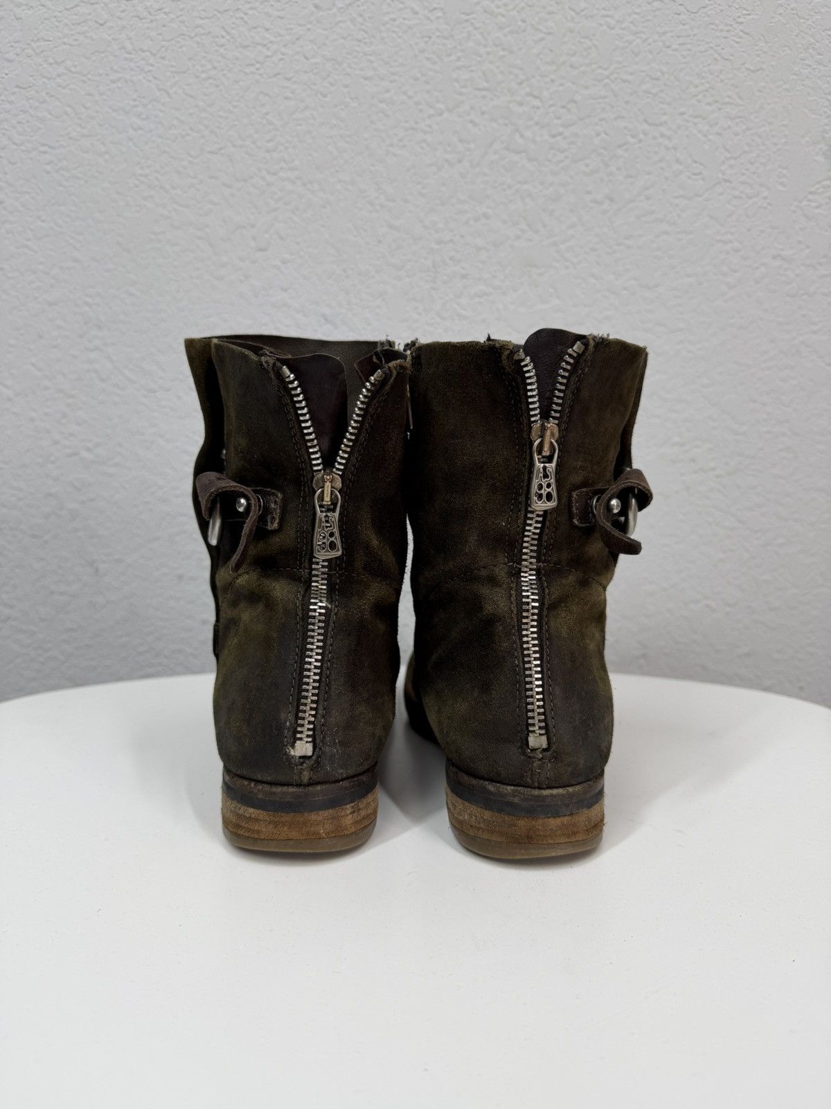 If Six Was Nine Vintage Italian AS 98 Vibe YSL Style Leather Biker Boots Size US 8.5 / EU 41-42 - 9 Thumbnail