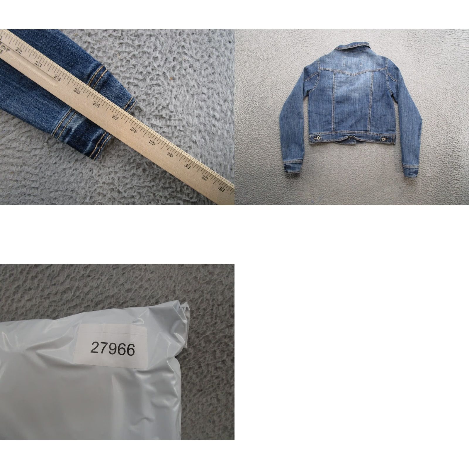 Vintage Maurices Denim Jean Jacket Women's Blue Stretch Size Small Trucker Cropped Shirt Jeans Jacket 90s Style Mens Womens Girls Boys Size 28" / US 6 / IT 42 - 8 Thumbnail