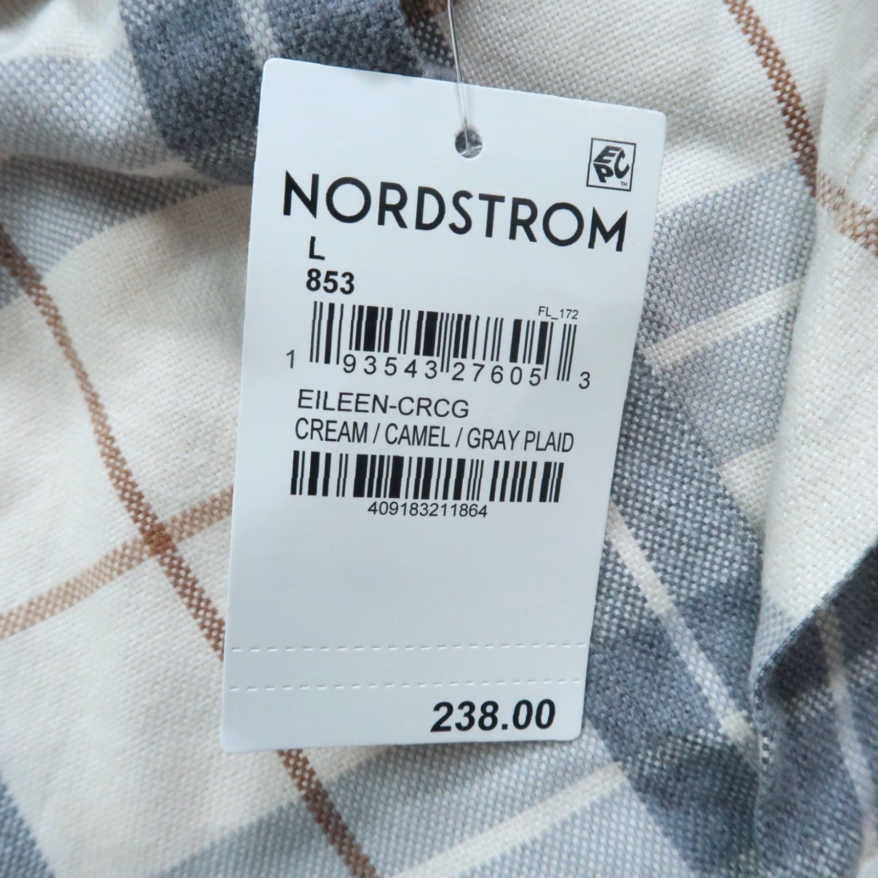 Frank & Eileen Frank Eileen Shirt Women Large Gray Plaid Long Sleeve Button Relaxed Size L / US 10 / IT 46 - 4 Thumbnail
