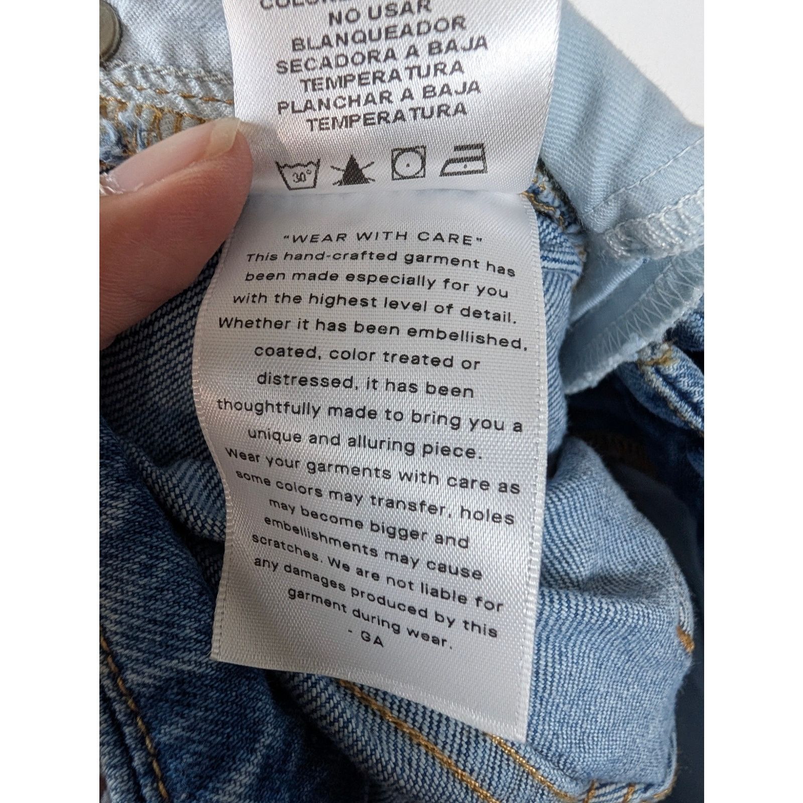 Good American Good American Raw Hem Distressed Blue Skinny Jeans Size 4/27 Size 27" / US 4 / IT 40 - 6 Thumbnail