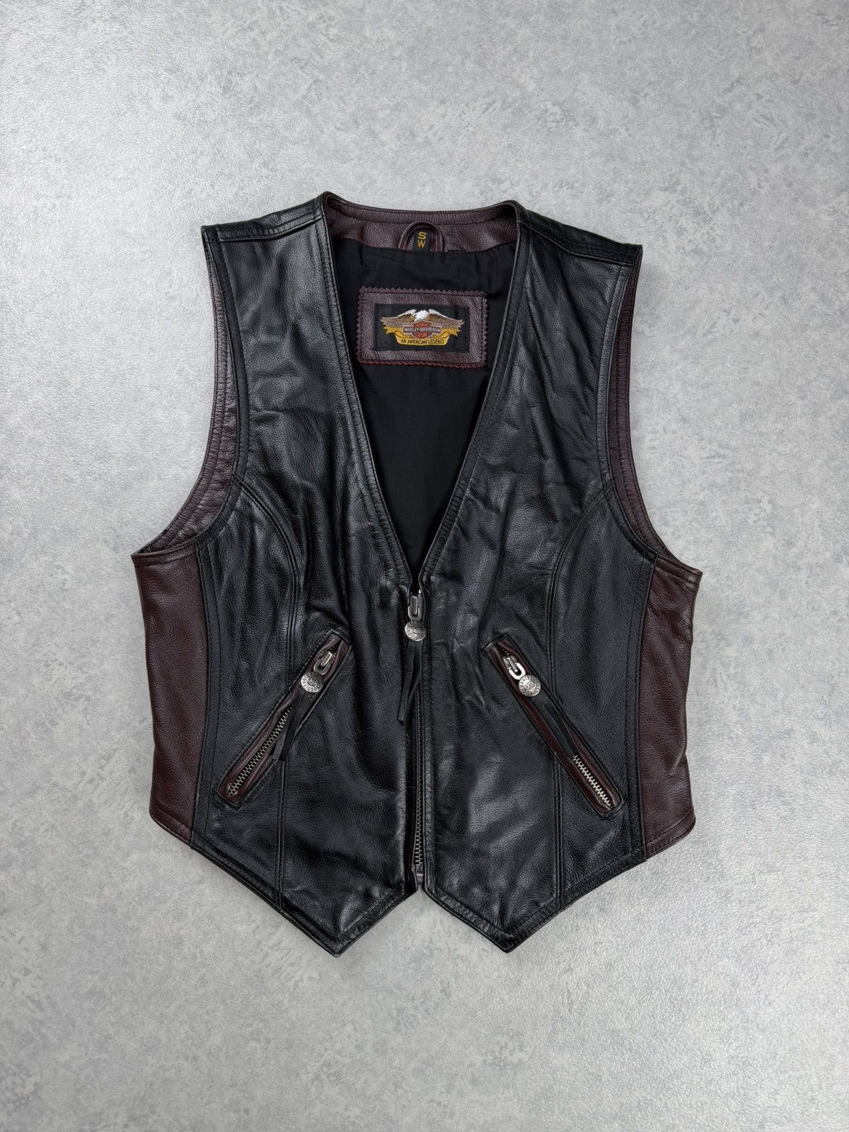 Harley Davidson Vintage Harley Davidson 95th Anniversary Leather Vest Wome’s Size S / US 4 / IT 40 - 1 Thumbnail