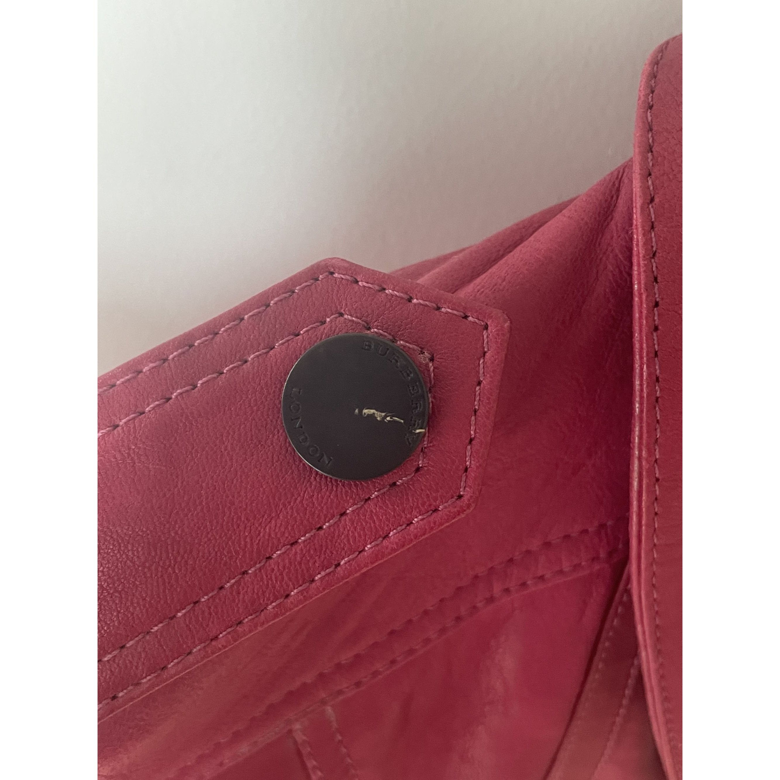 Burberry Burberry London Womens Cropped Pink Leather Double-Breasted Size M / US 6-8 / IT 42-44 - 9 Thumbnail