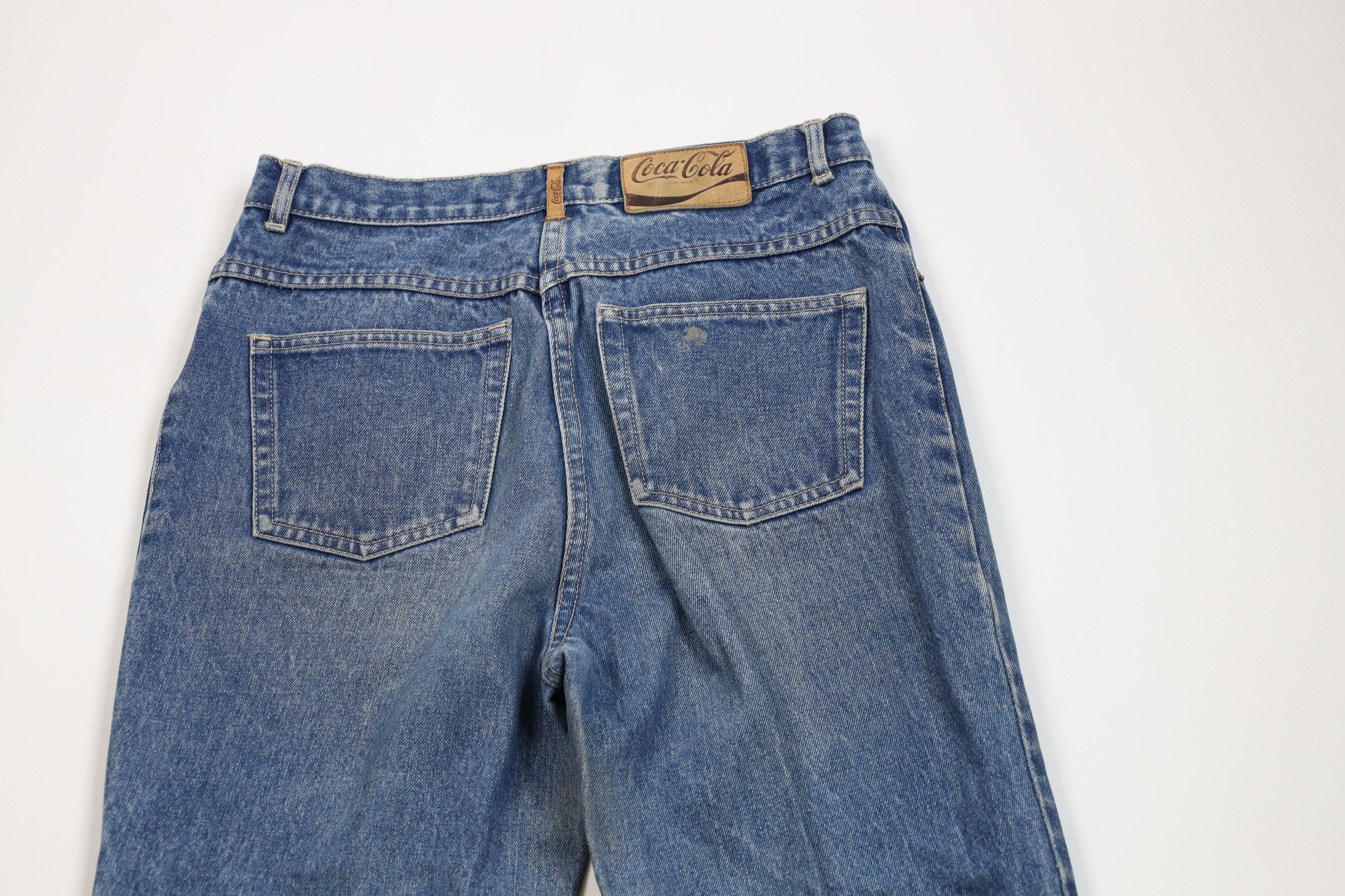 Vintage Vintage 90s Coca Cola Spell Out Straight Leg Denim Jeans Size 36" / US 14 / IT 50 - 12 Thumbnail