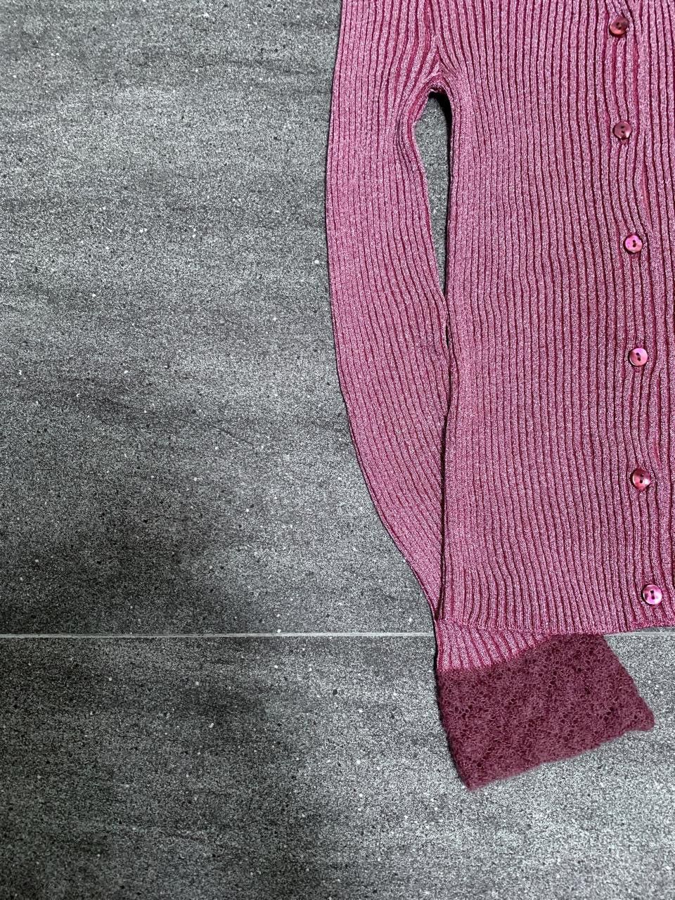Jean Paul Gaultier Slim Ribbed Knit Cardigan Size M / US 6-8 / IT 42-44 - 4 Thumbnail