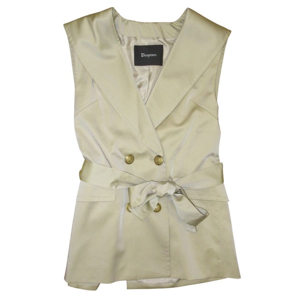 Other Other Diagram Emblem Button Satin Vest Others Tops DUTY FREE for USA Size ONE SIZE - 1 Thumbnail