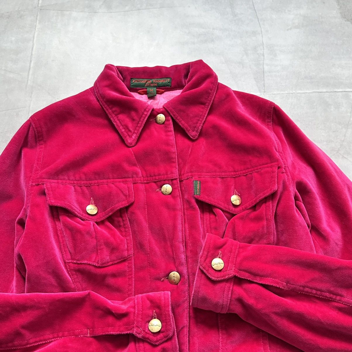 Katharine Hamnett London 90s Katharine Hamnett Vintage Velour Jacket Plein Sud Vibe Size M / US 6-8 / IT 42-44 - 2 Thumbnail