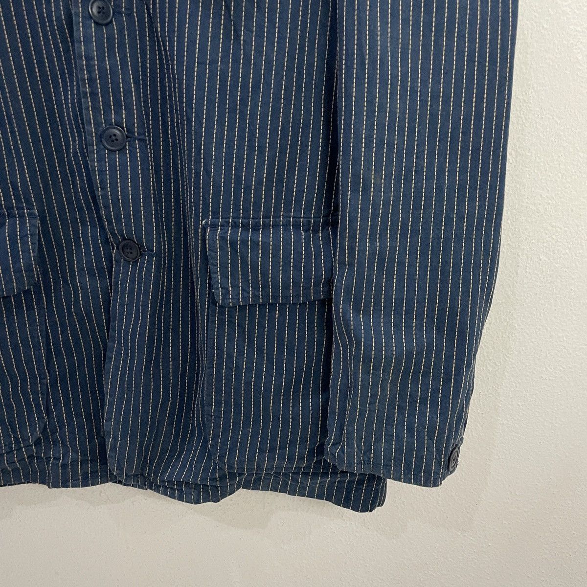Indigo Vintage Indigo Hickory Stripe Workwear Jacket Size US M / EU 48-50 / 2 - 2 Thumbnail