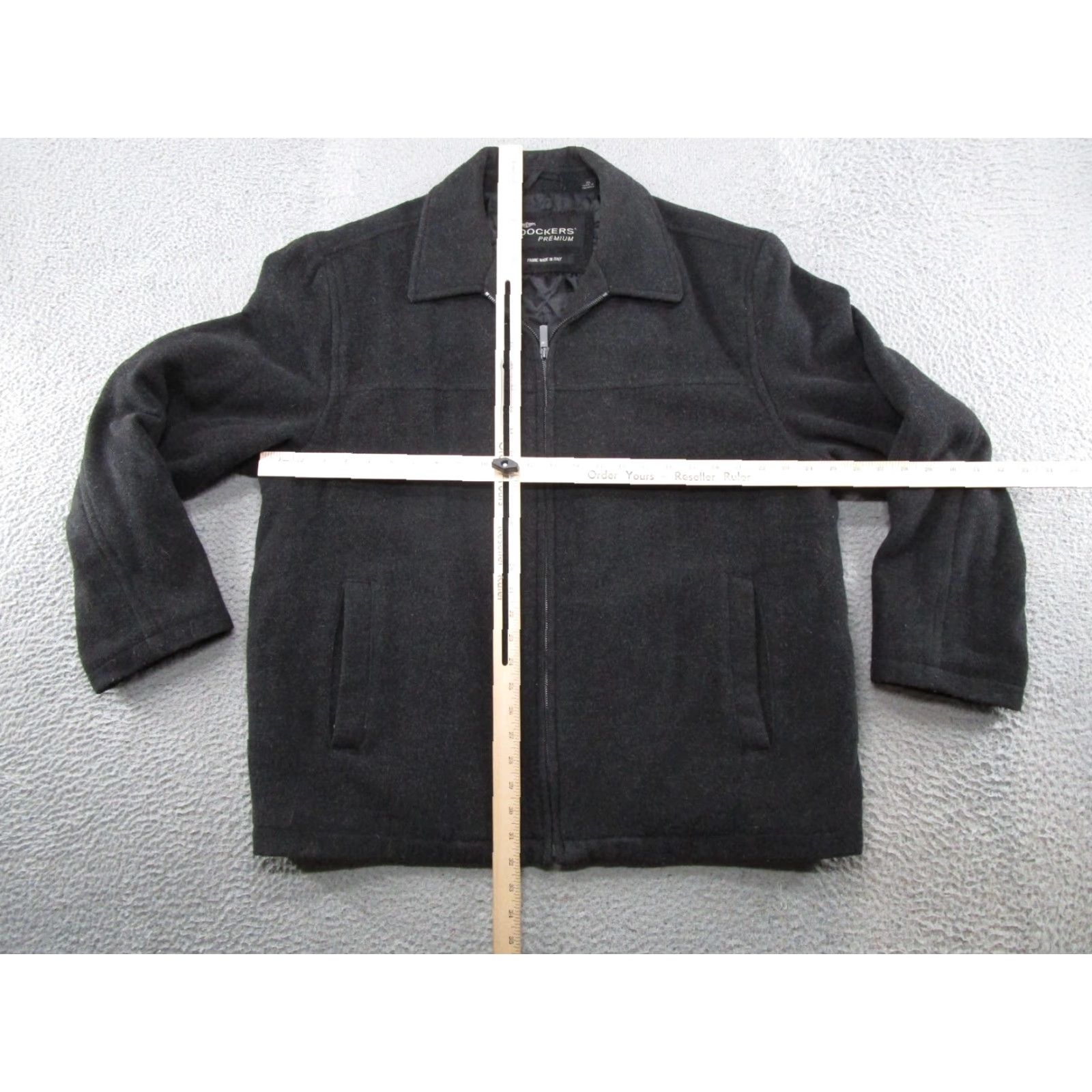 Dockers DOCKERS Bomber Jacket Men XL Wool Blend Black Full Zip Pockets Quilted Vintage: No Size US XL / EU 56 / 4 - 5 Thumbnail