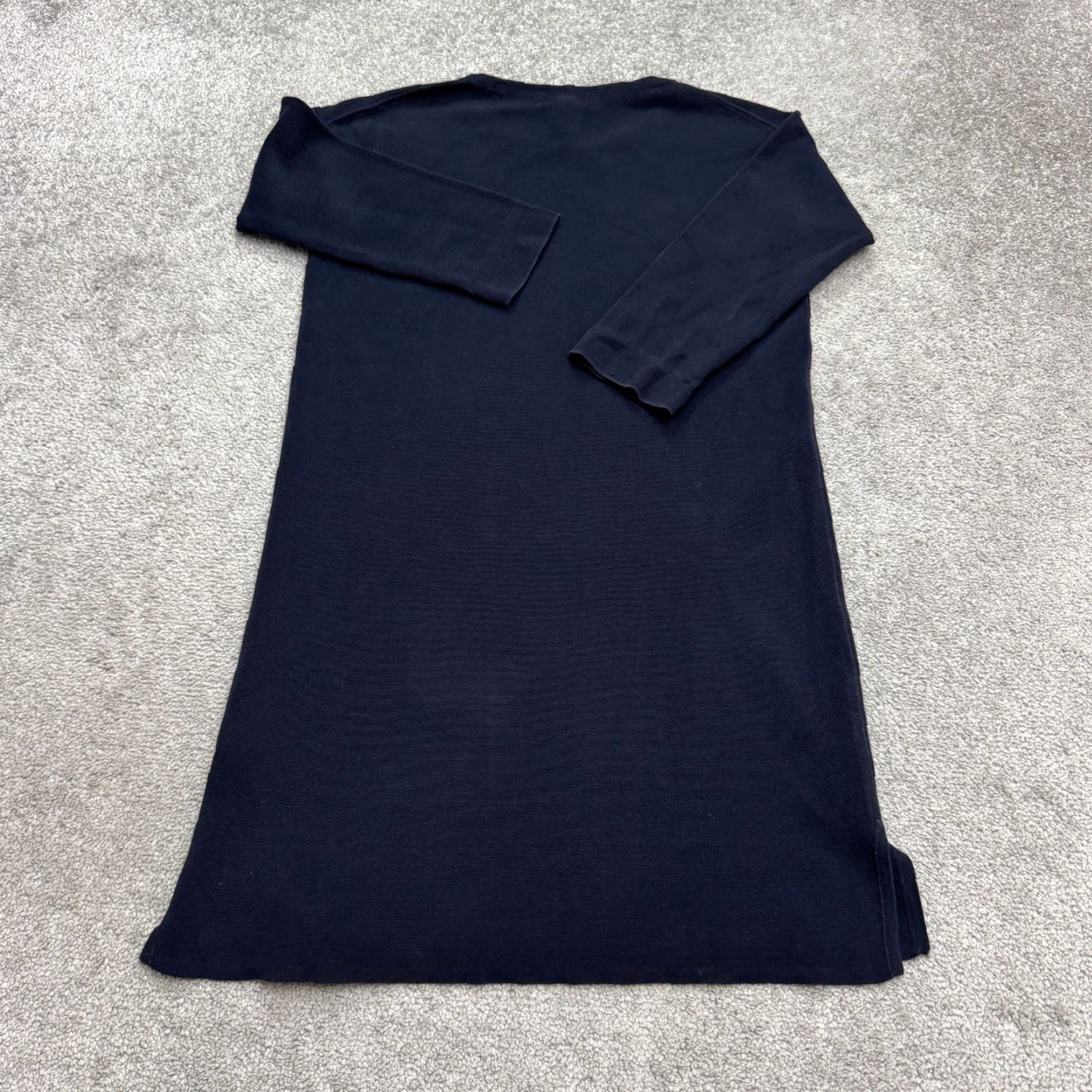 J.Crew J.Crew Knit Shift Dress Womens XS Navy Blue Textured 3/4 Sleeve Cotton Stretch Size XXS / US 00 / IT 34 - 2 Thumbnail
