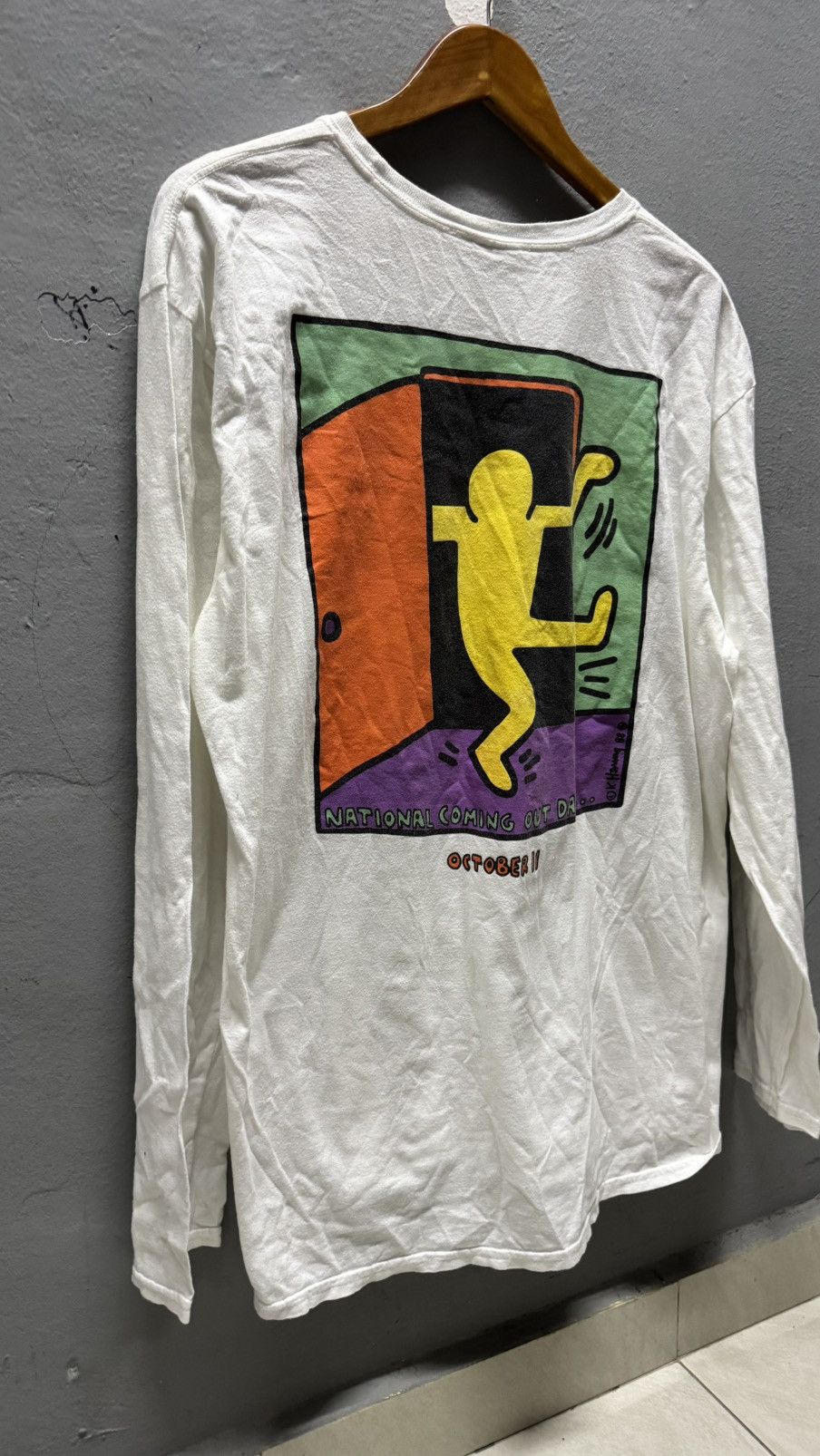 Keith Haring × Vintage Vintage LS Keith Haring 88 Size US XL / EU 56 / 4 - 4 Thumbnail
