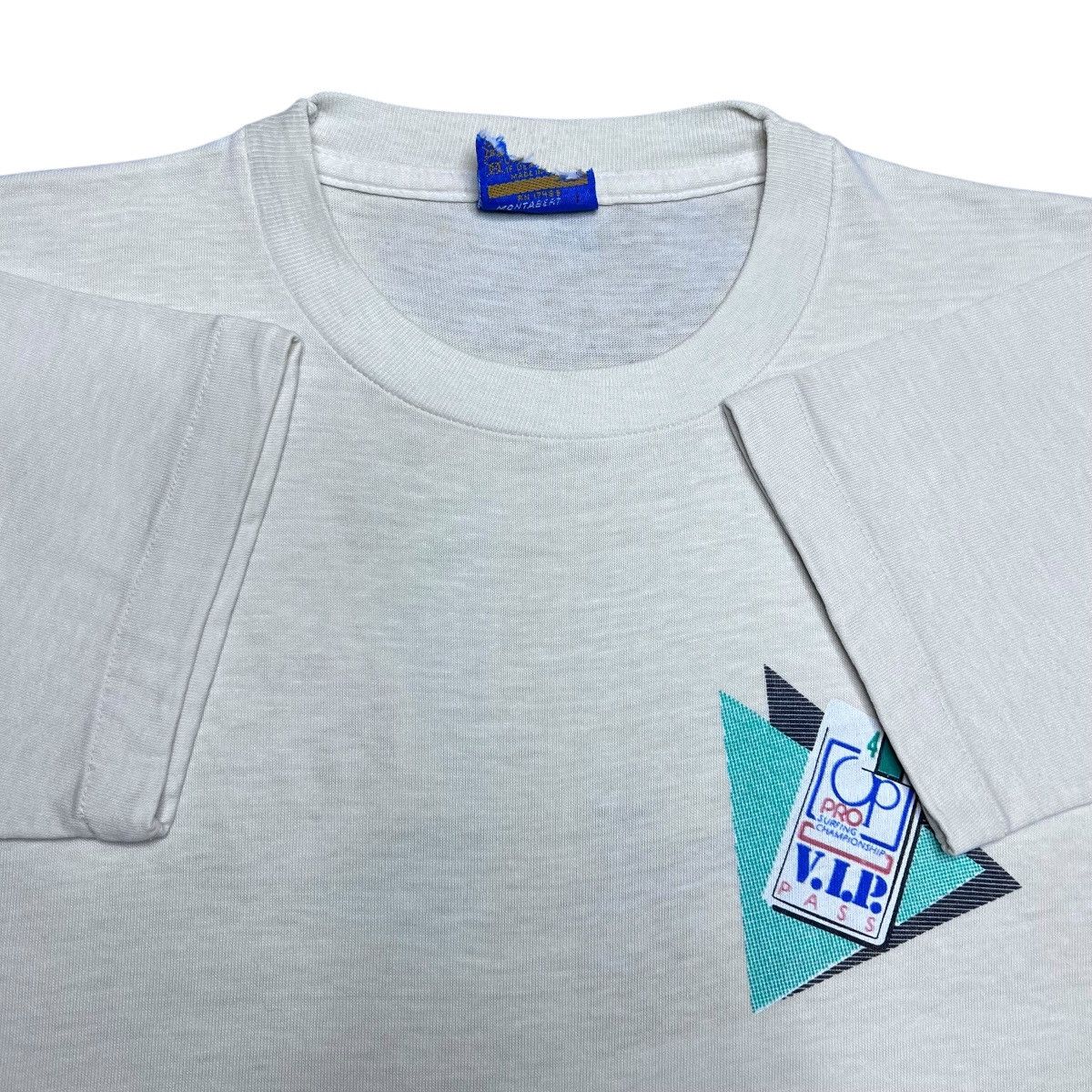 Ocean Pacific Vintage 1980s Ocean Pacific Surfing VIP Pass Graphic T-Shirt Size US XS / EU 42 / 0 - 3 Thumbnail